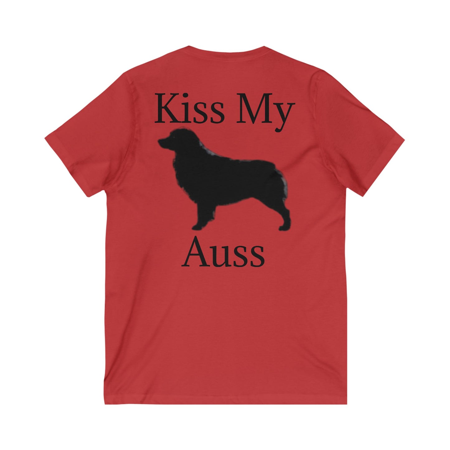 Kiss My Auss Unisex Short Sleeve V-Neck Tee