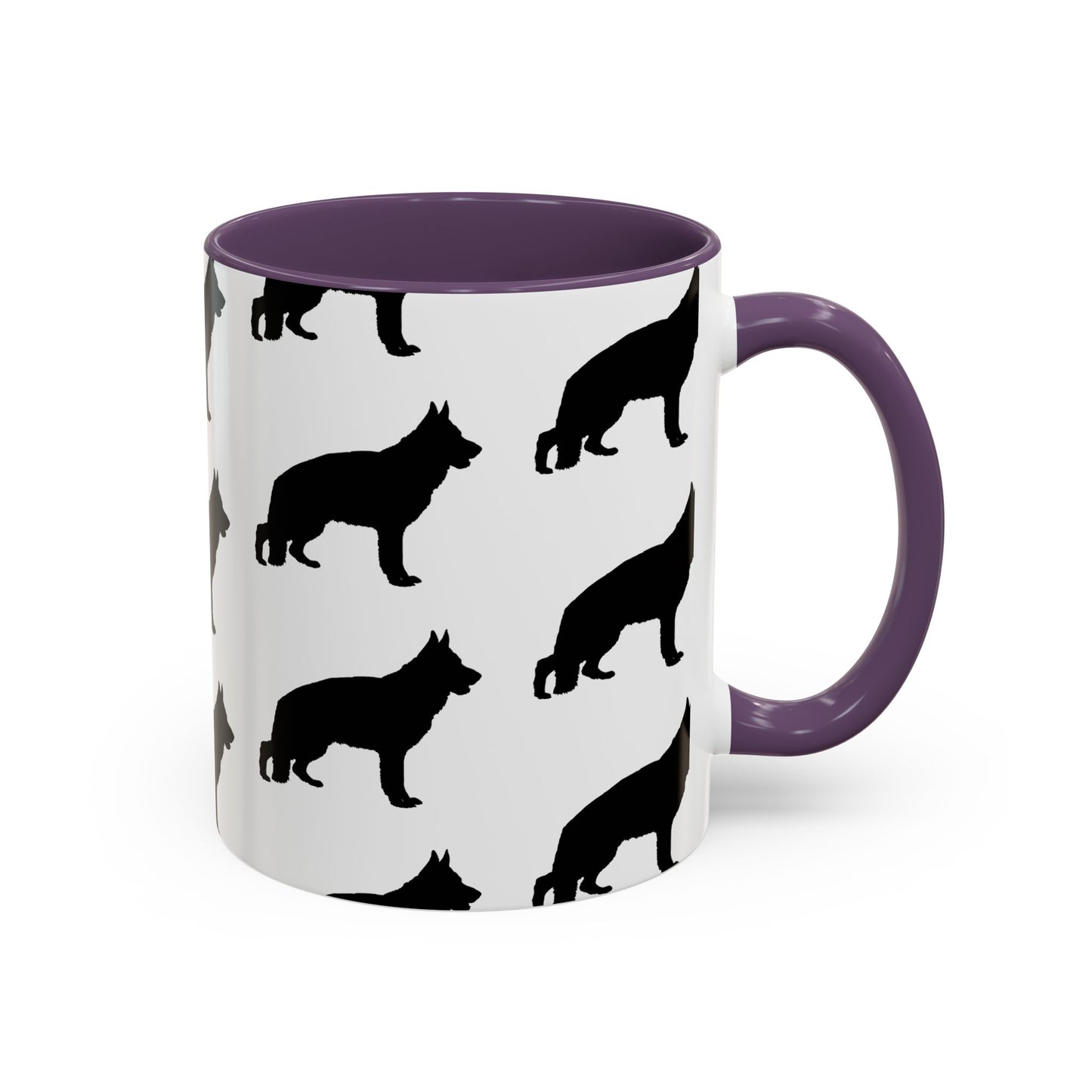German Shepherd Silhouette 2-Tone Coffee Mug