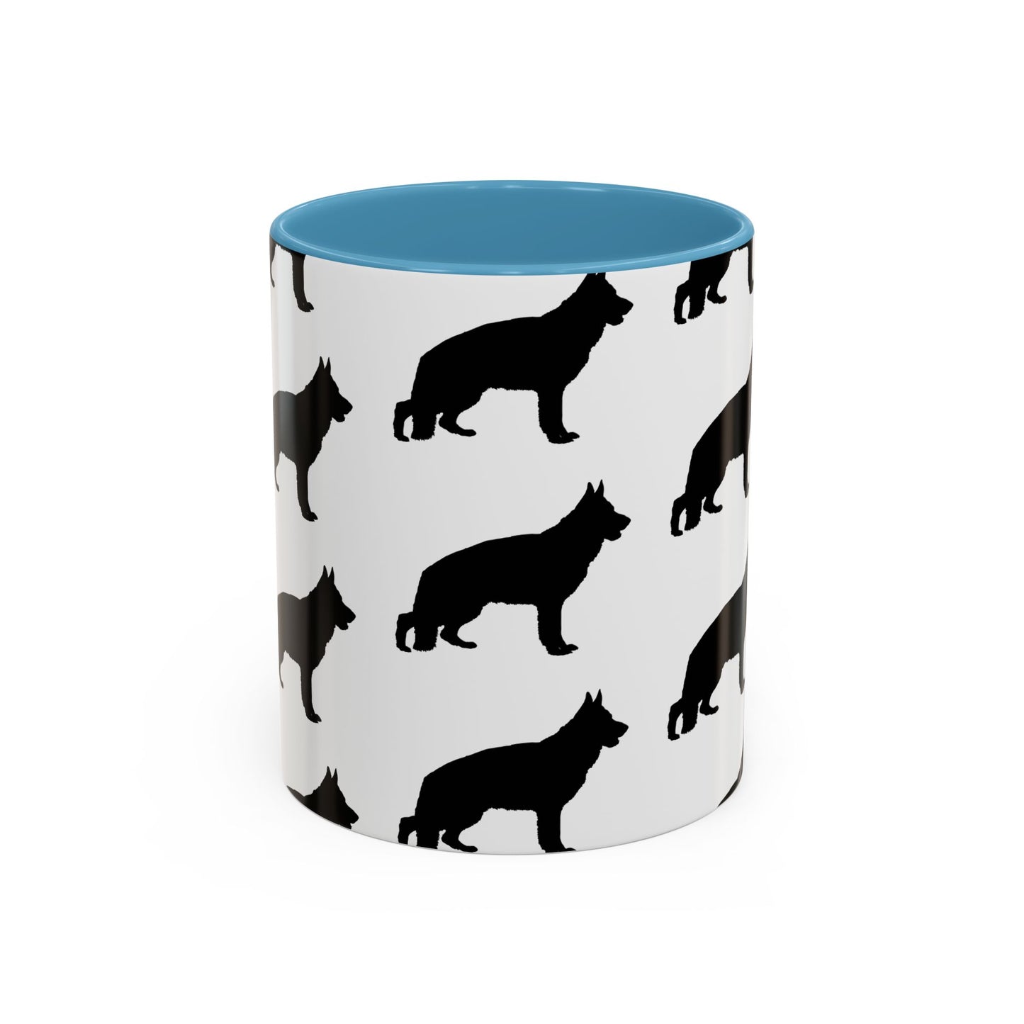 German Shepherd Silhouette 2-Tone Coffee Mug