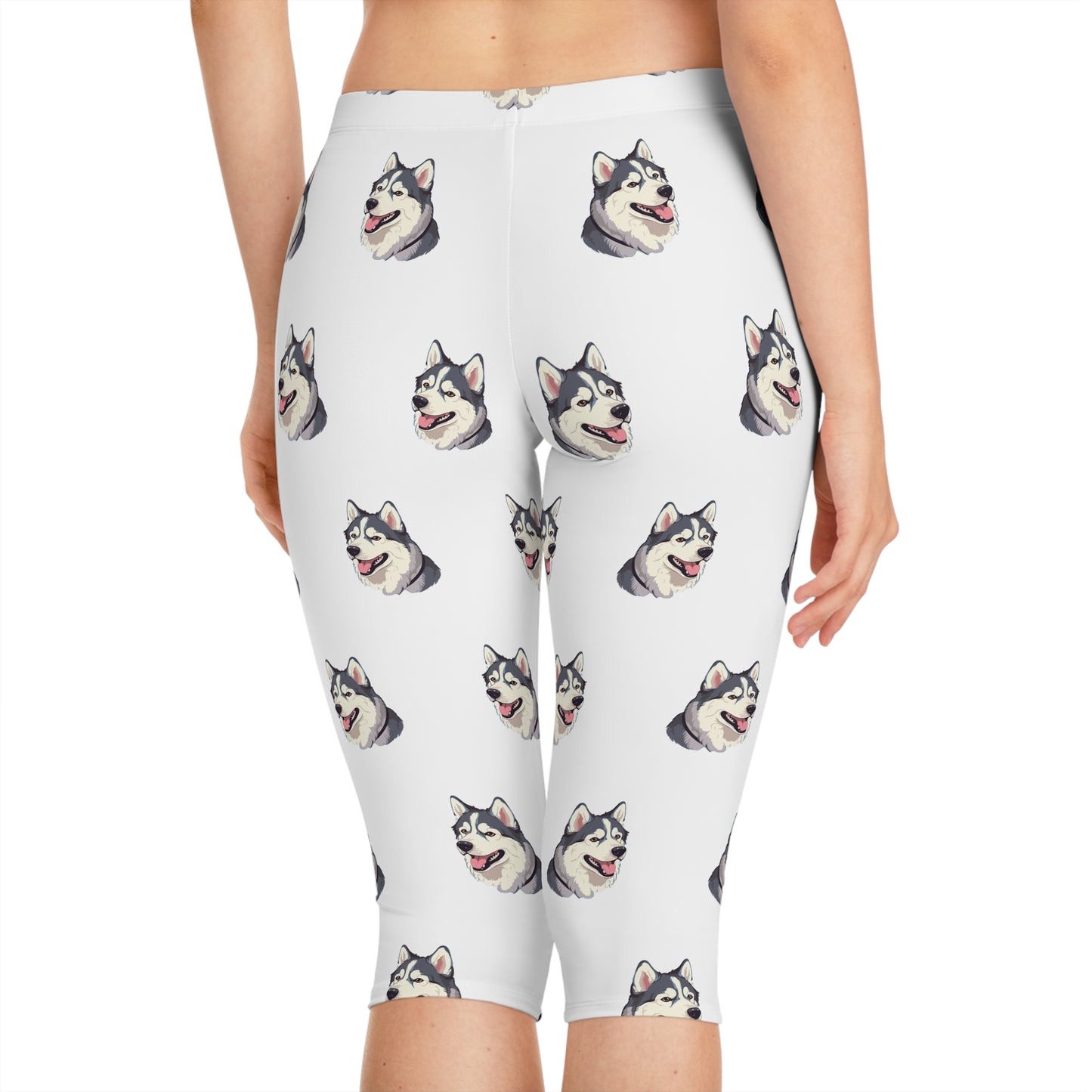 Malamute Head Women's Capri Leggings