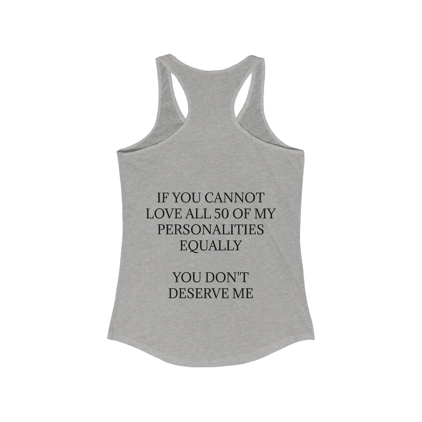 50 Personalities Women's Racerback Tank