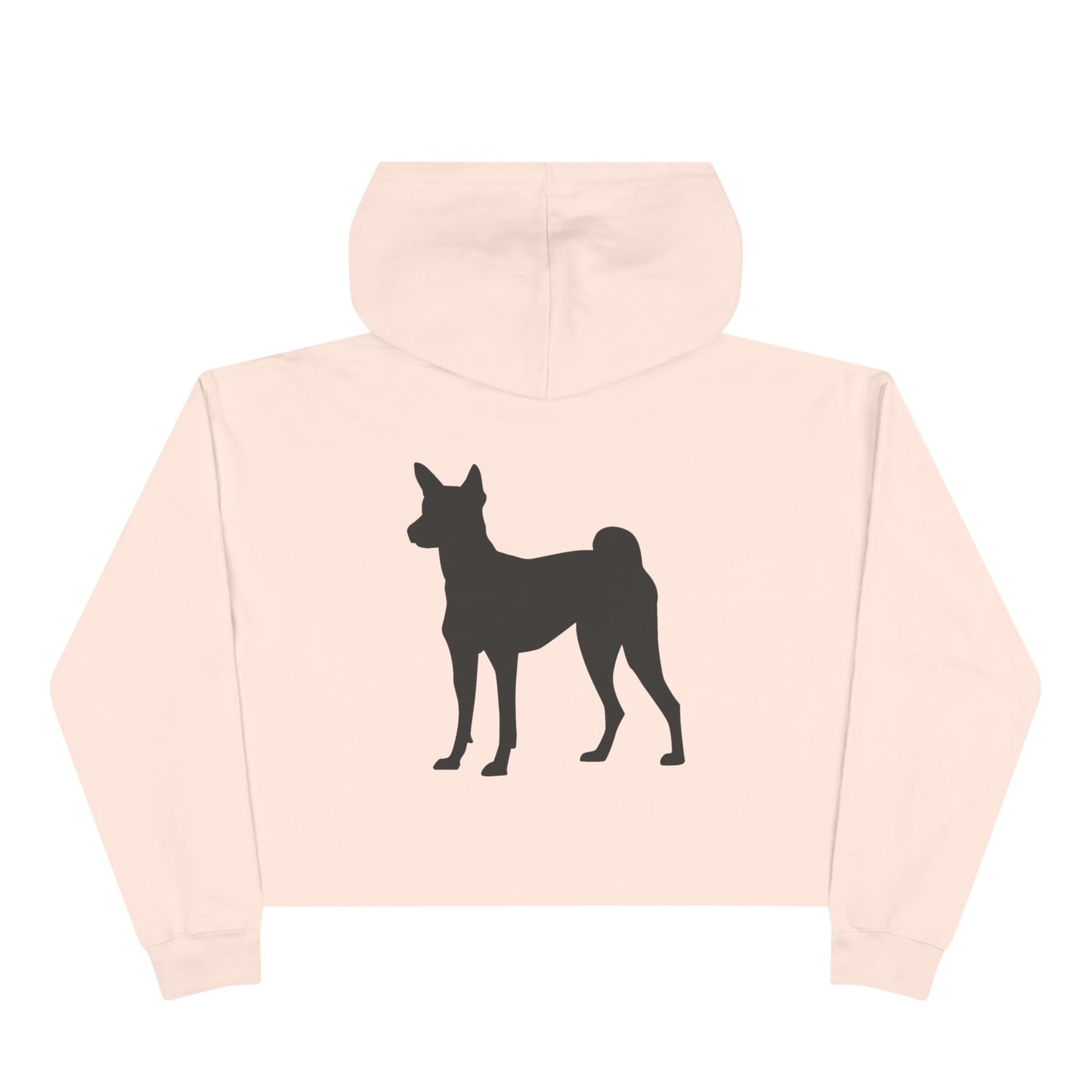 Basenji Silhouette Women's Crop Hoodie