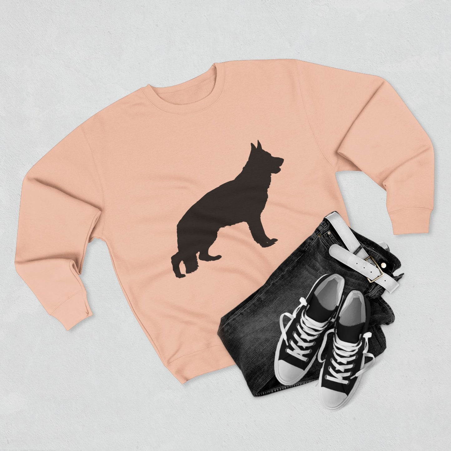 German Shepherd Silhouette Unisex Crewneck Sweatshirt