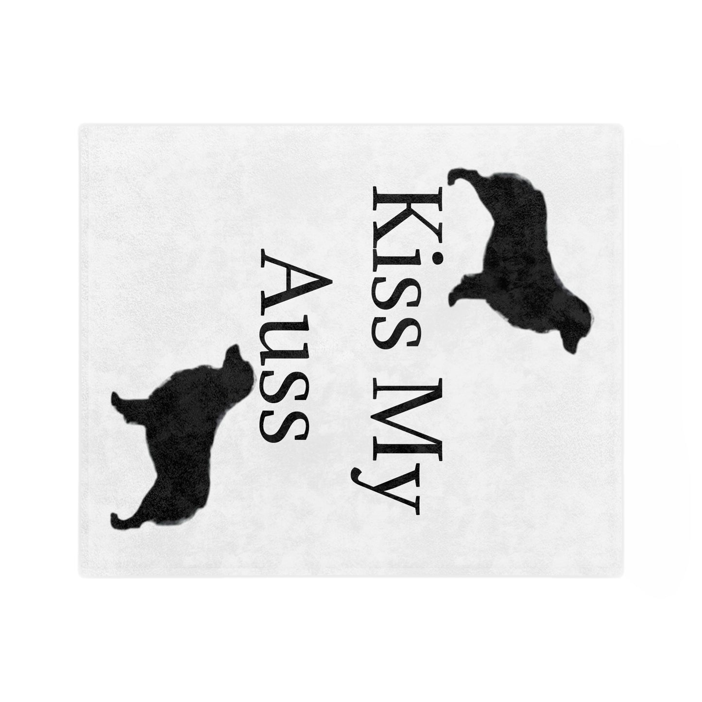Kiss My Auss Velveteen Microfiber Blanket