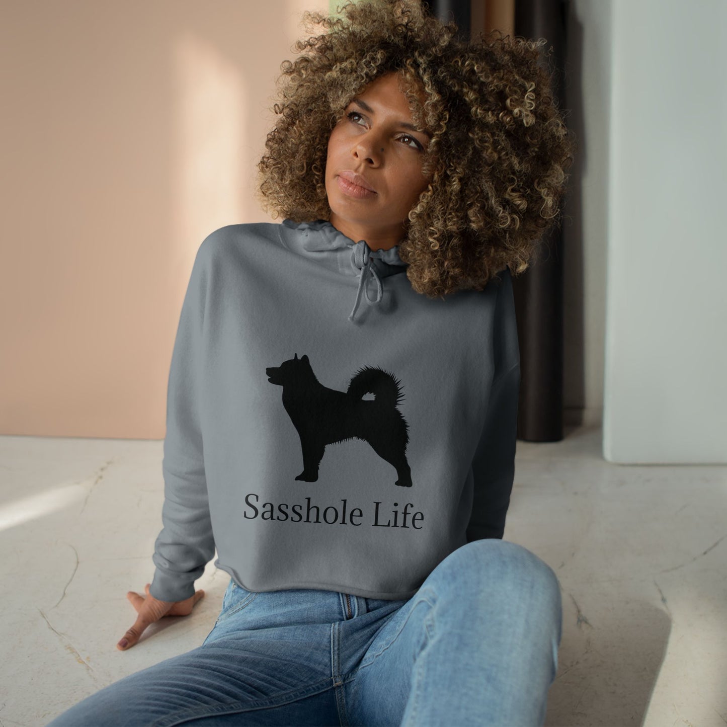 Sasshole Life Women's Crop Hoodie