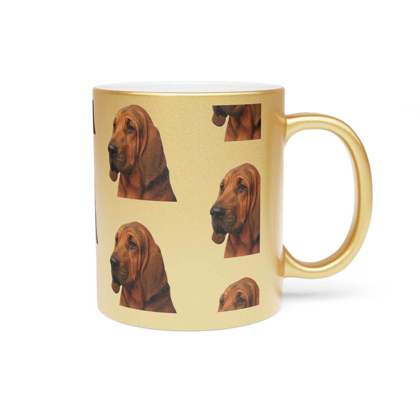 Bloodhound Head Metallic Coffee Mug