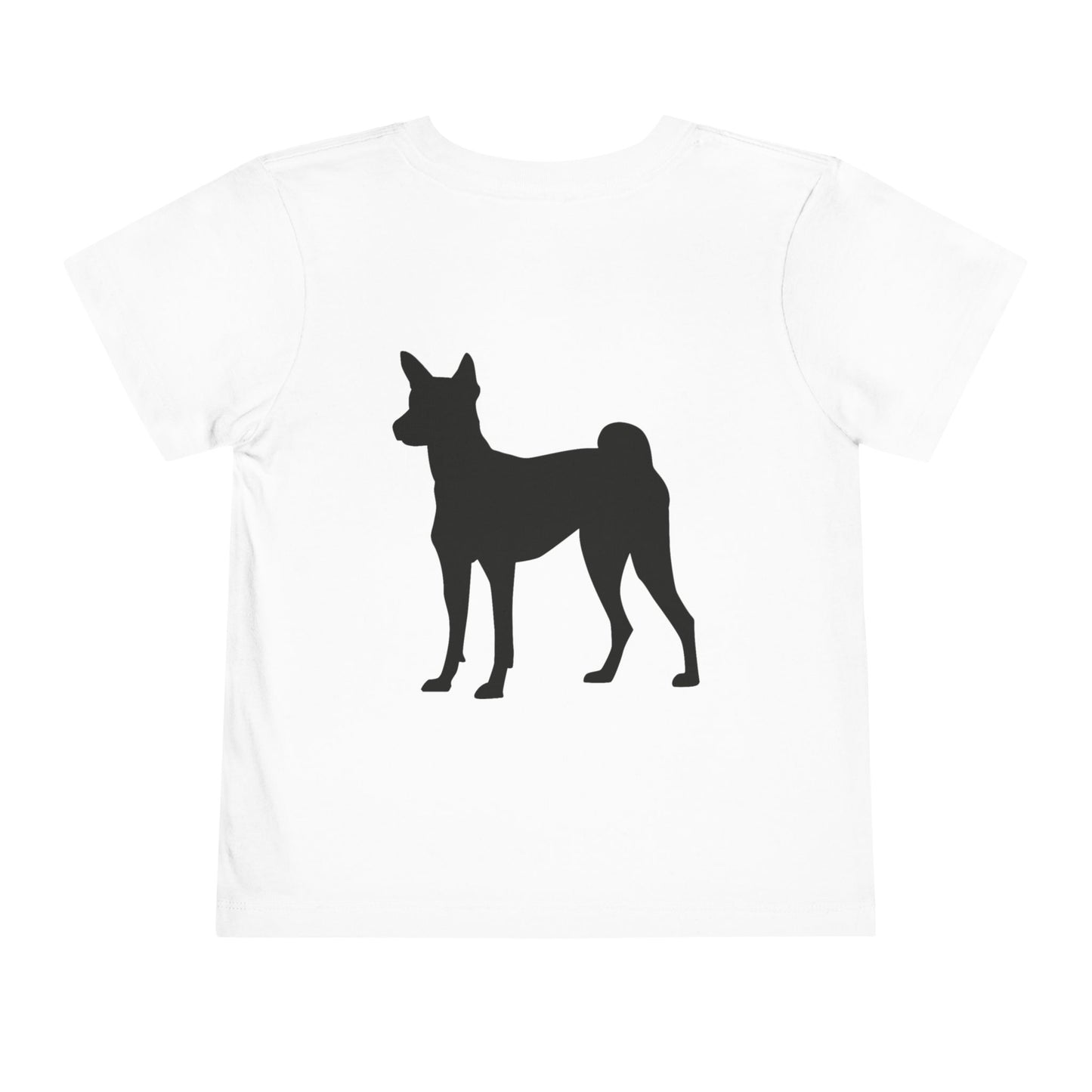 Basenji Silhouette Toddler Unisex Short Sleeve Crewneck Tee