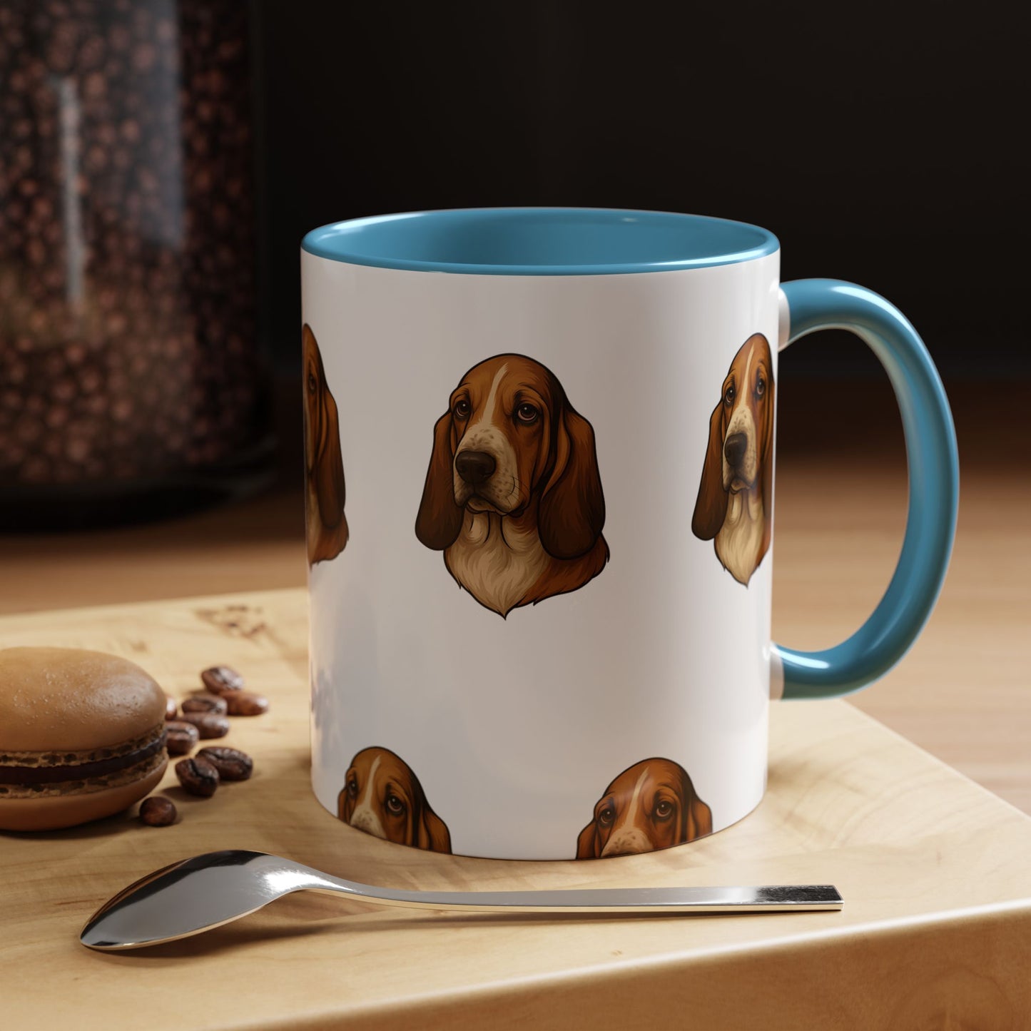 Basset Hound Head 2-Tone Coffee Mug