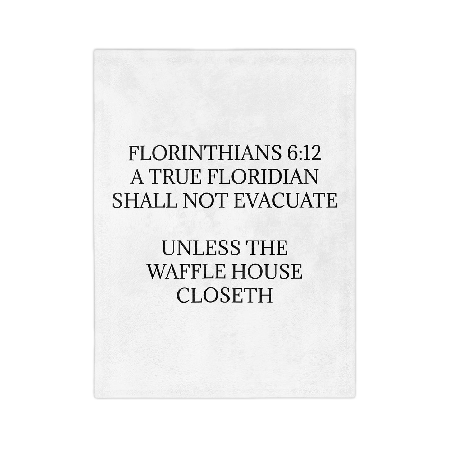 Florinthians 6:12 Velveteen Microfiber Blanket
