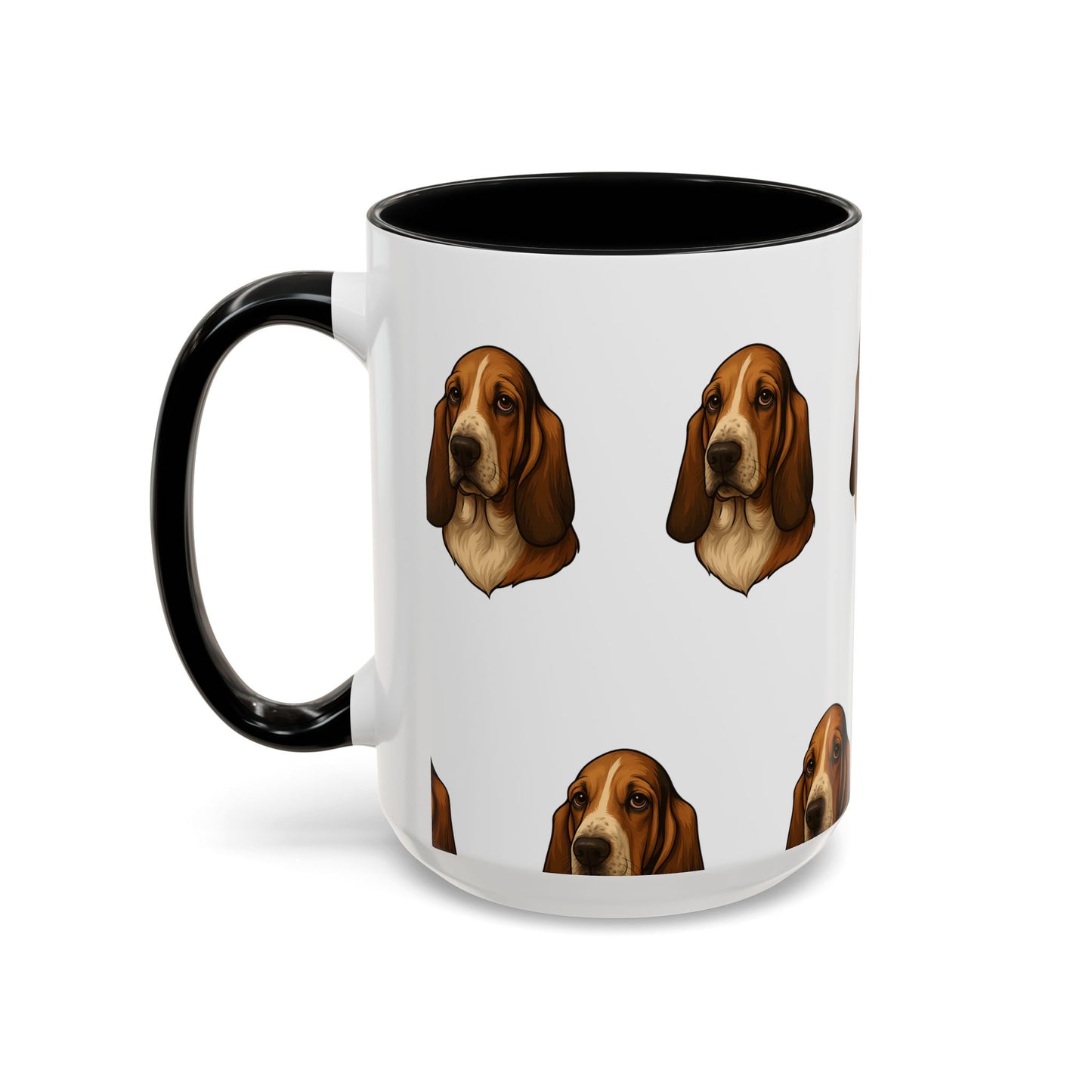 Basset Hound Head 2-Tone Coffee Mug