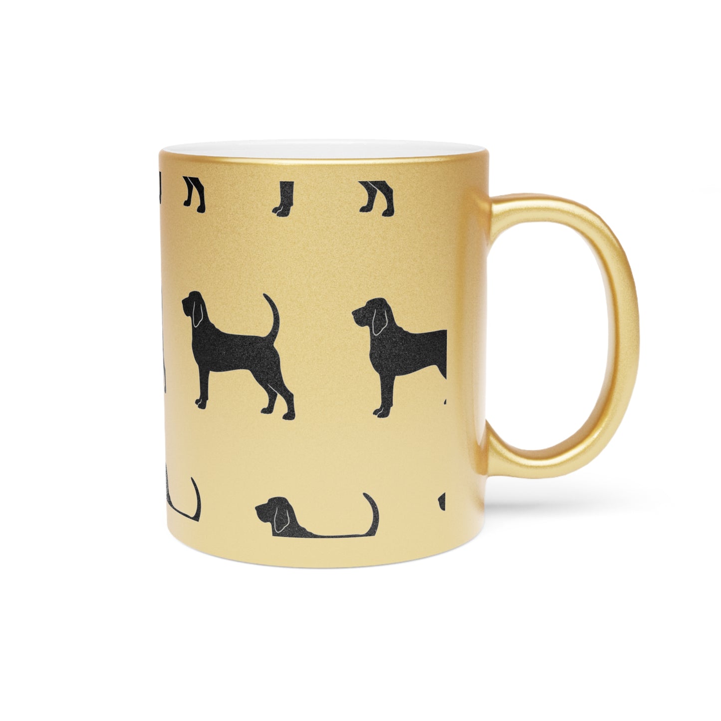 Bloodhound Silhouette Metallic Coffee Mug