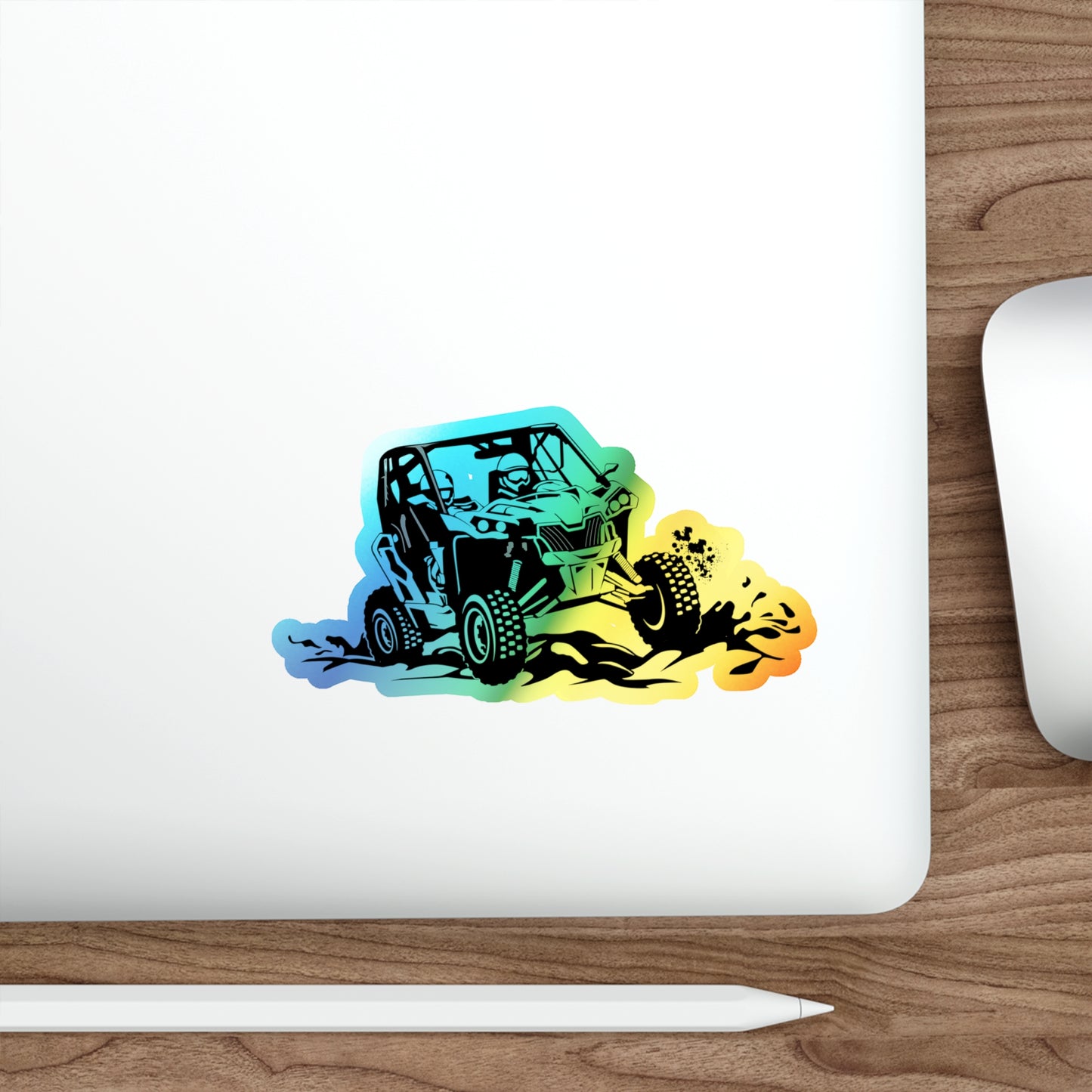 Slingin' Mud Side By Side Holographic Sticker