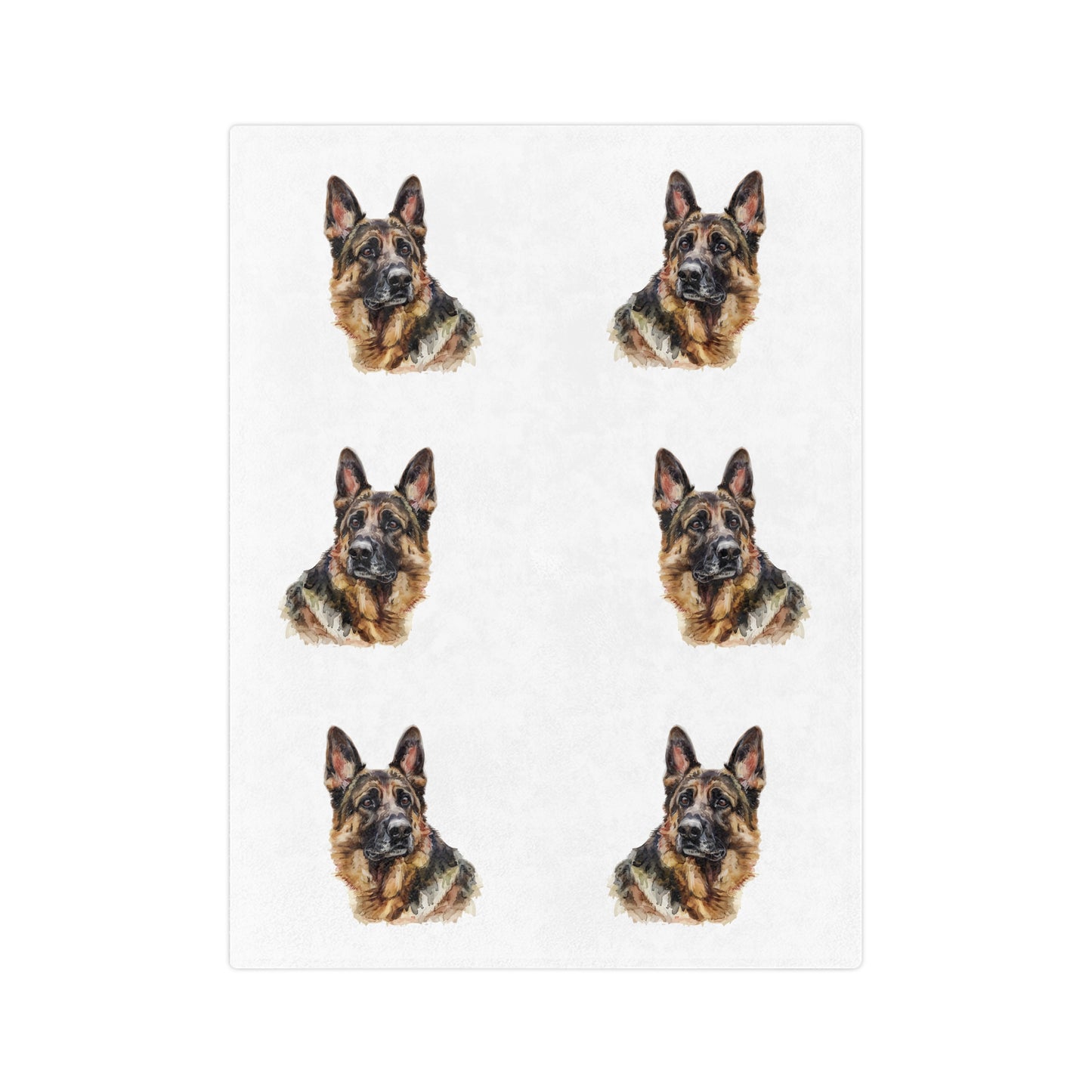 German Shepherd Head Velveteen Microfiber Blanket