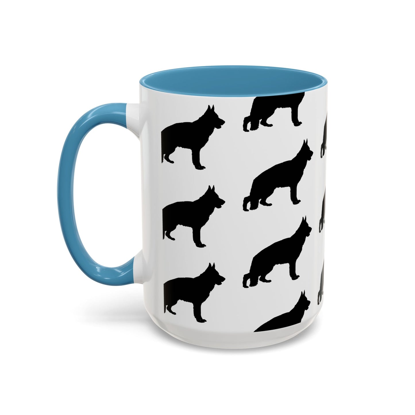 German Shepherd Silhouette 2-Tone Coffee Mug