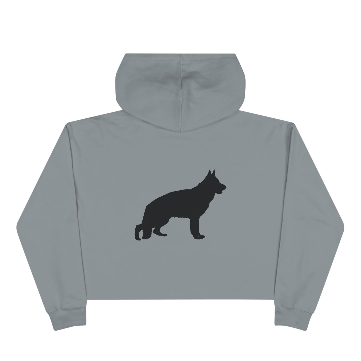 German Shepherd Silhouette Women's Crop Hoodie