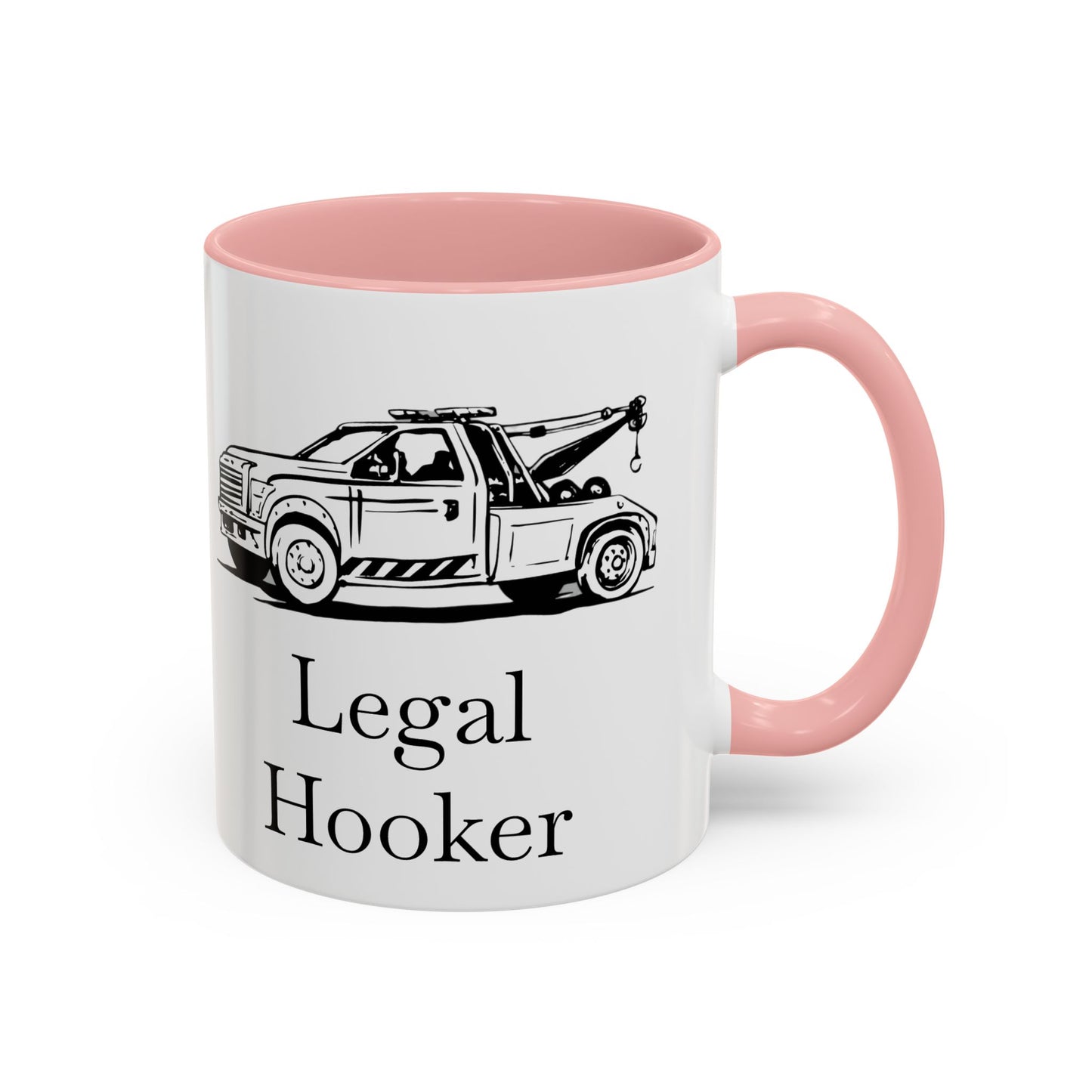 Legal H**ker Wheel Lift Tow Truck 2-Tone Coffee Mug