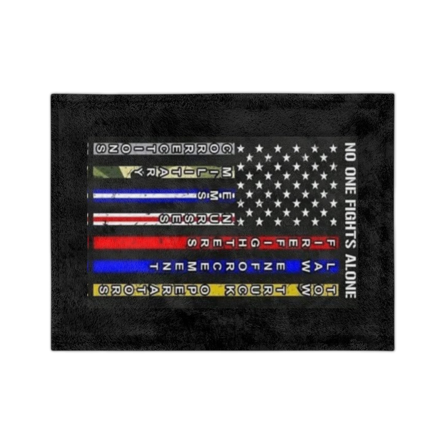 No One Fights Alone Velveteen Microfiber Blanket