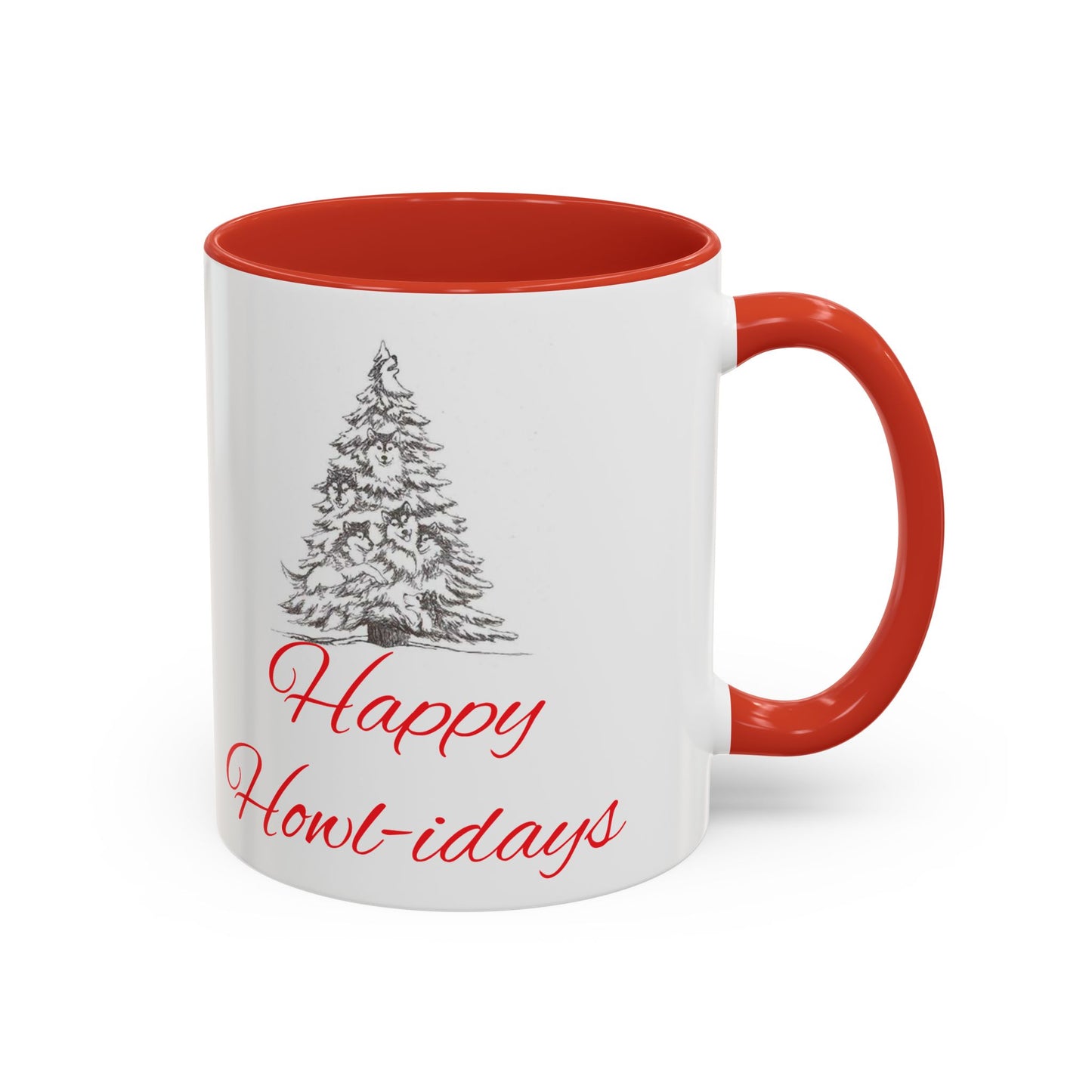 Happy Howl-idays 2-Tone Coffee Mug