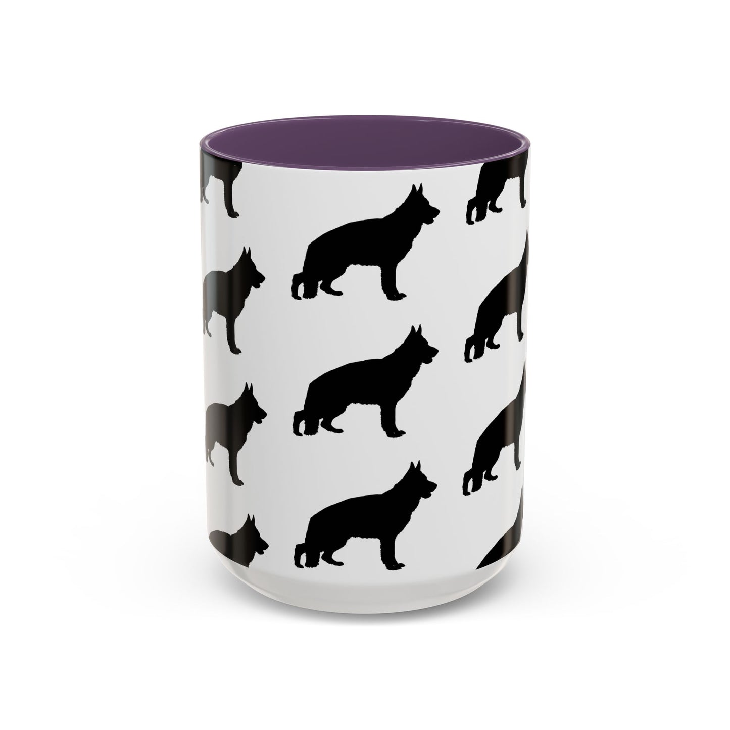 German Shepherd Silhouette 2-Tone Coffee Mug