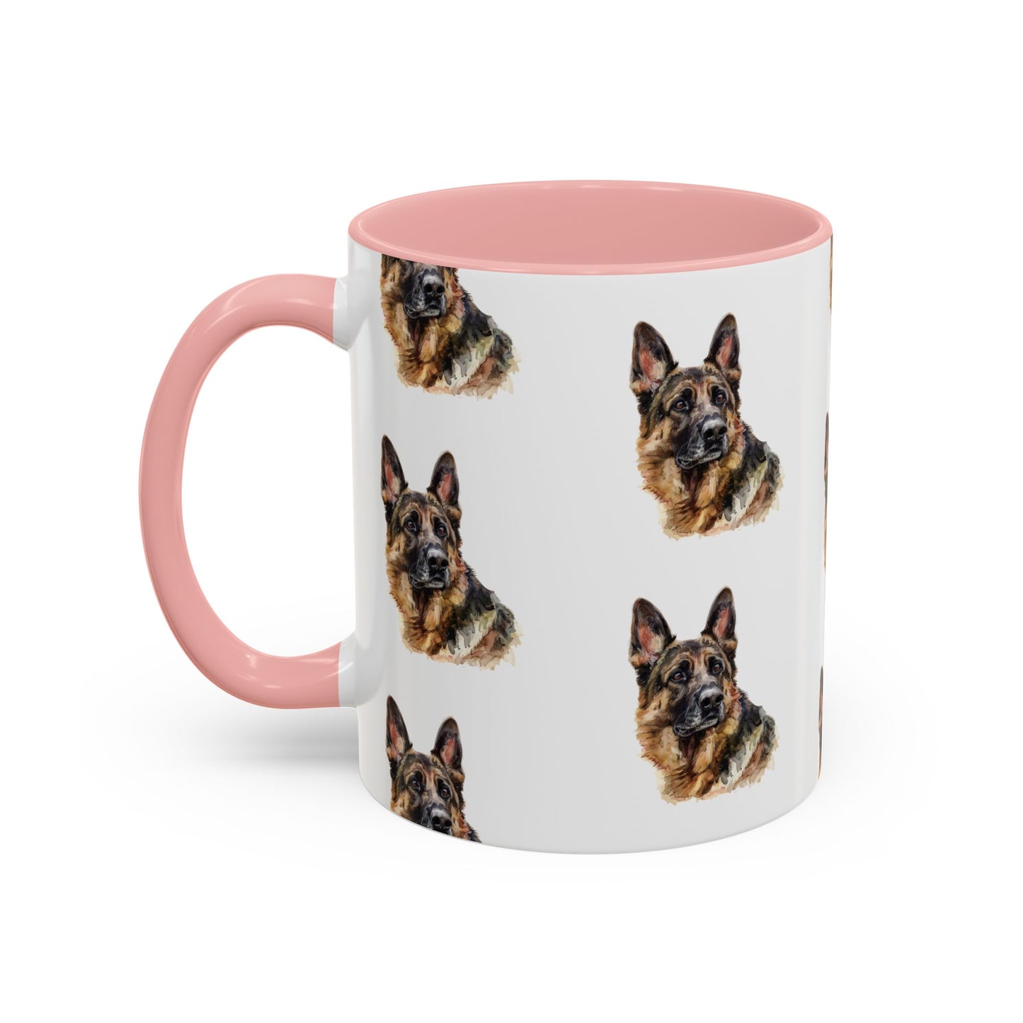 German Shepherd Head 2-Tone Coffee Mug