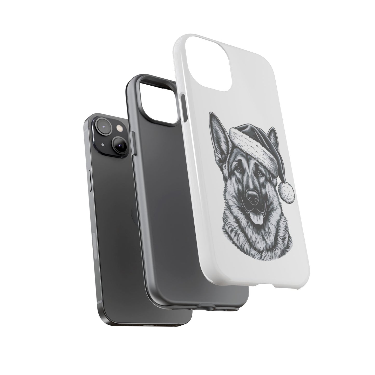 Santa Paws German Shepherd iPhone Case