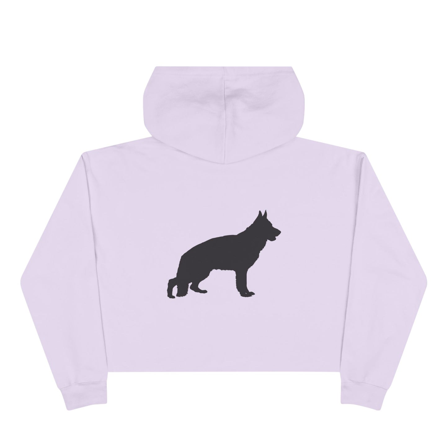 German Shepherd Silhouette Women's Crop Hoodie