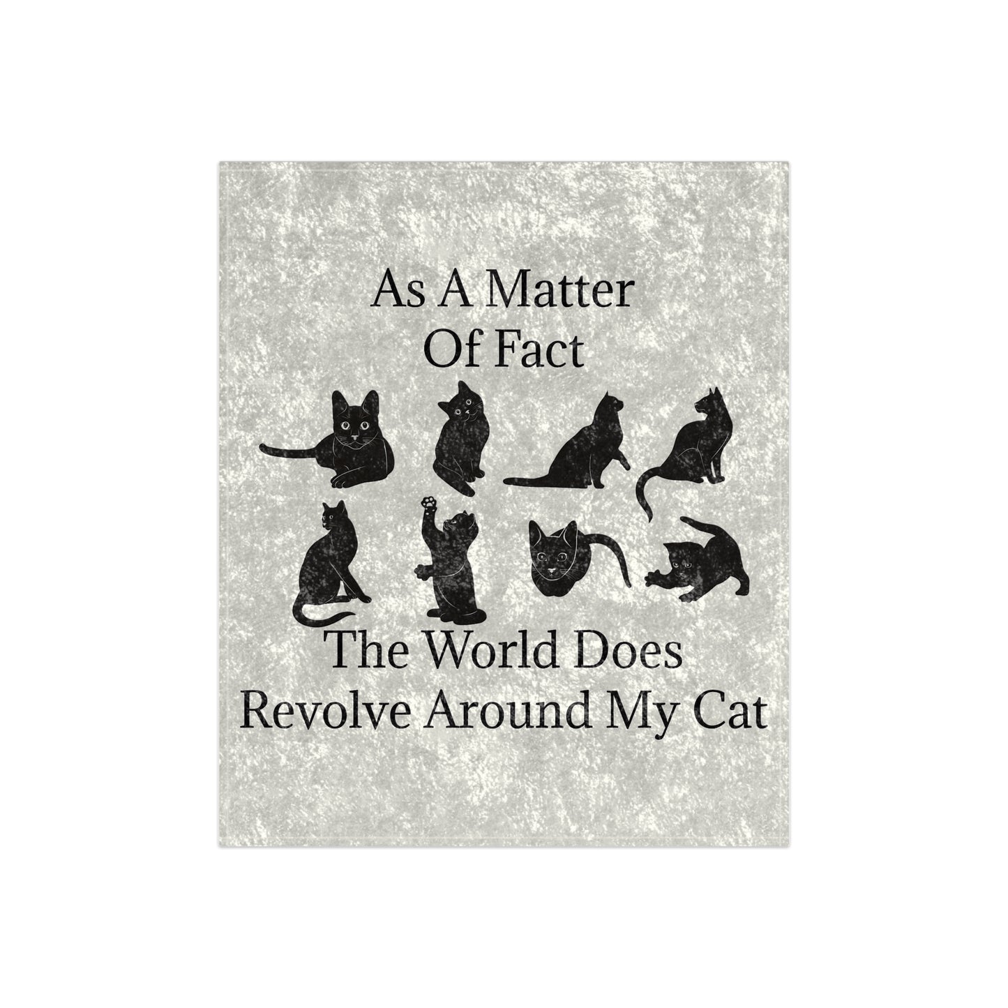 Matter Of Fact Cat Crushed Velvet Blanket