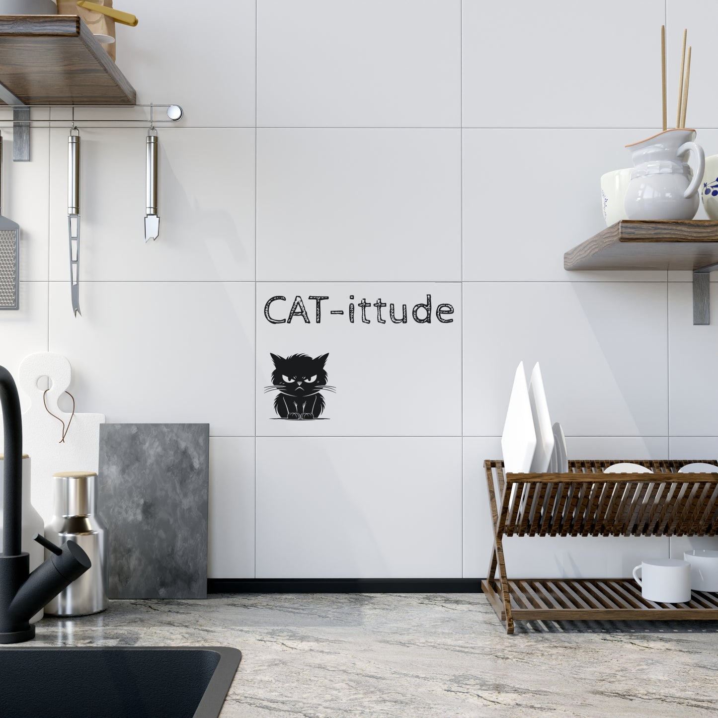 CAT-ittude Ceramic Photo Tile