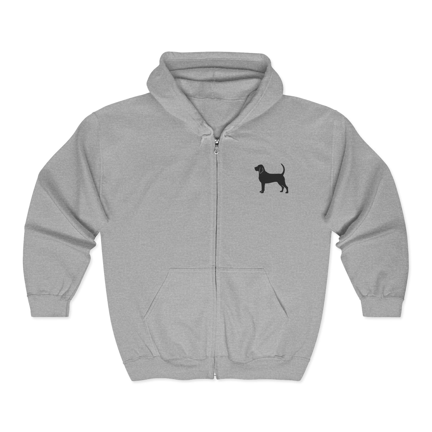 Bloodhound Silhouette Unisex Full Zip Hoodie