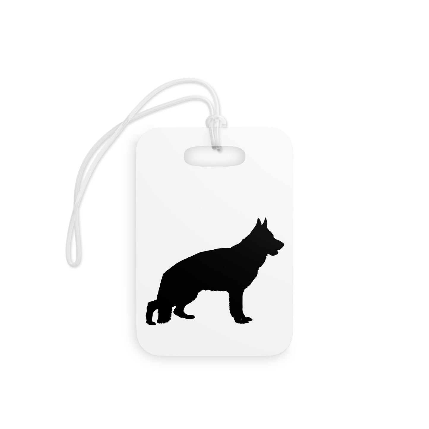 German Shepherd Silhouette Luggage Tag