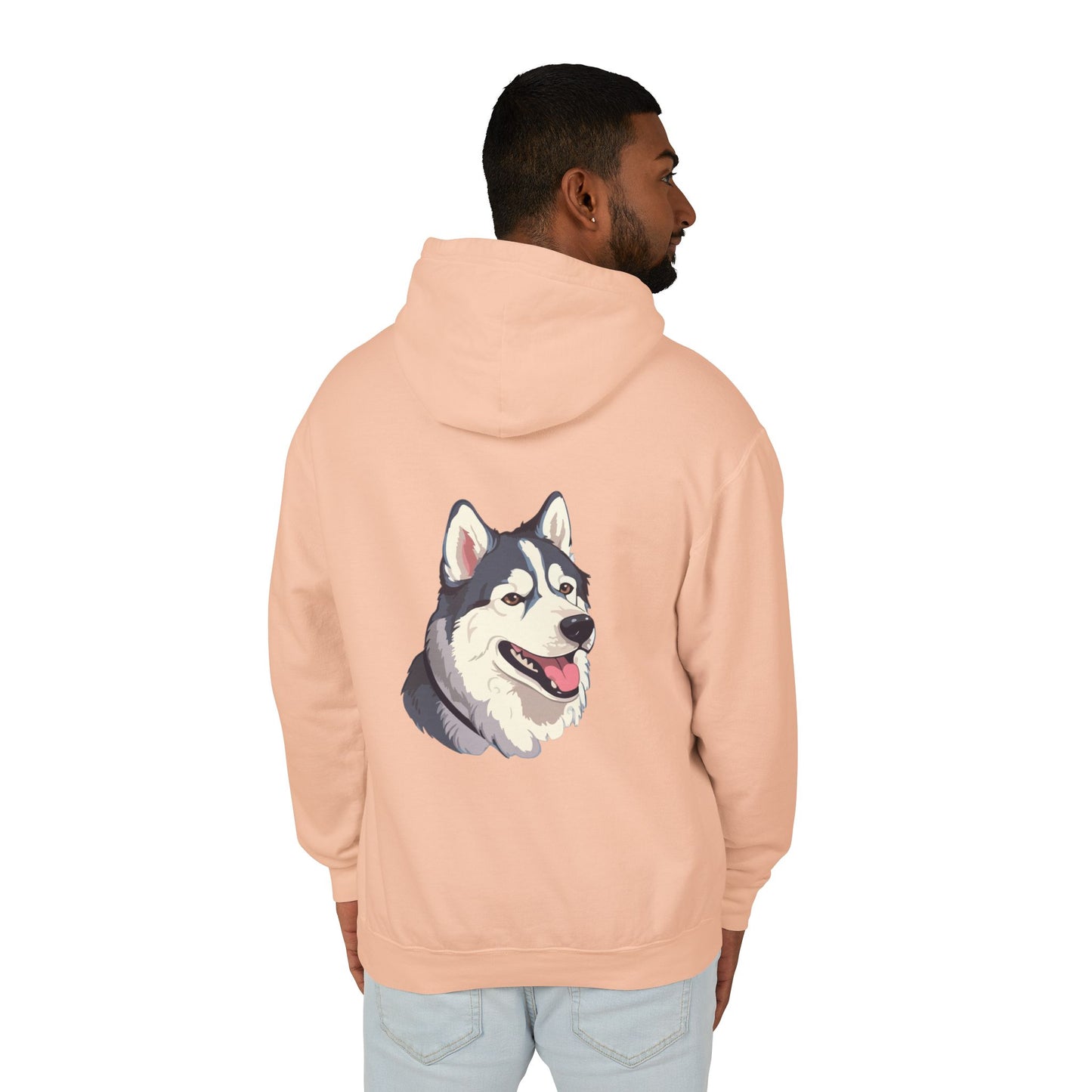 Malamute Head Unisex Lightweight Hoodie