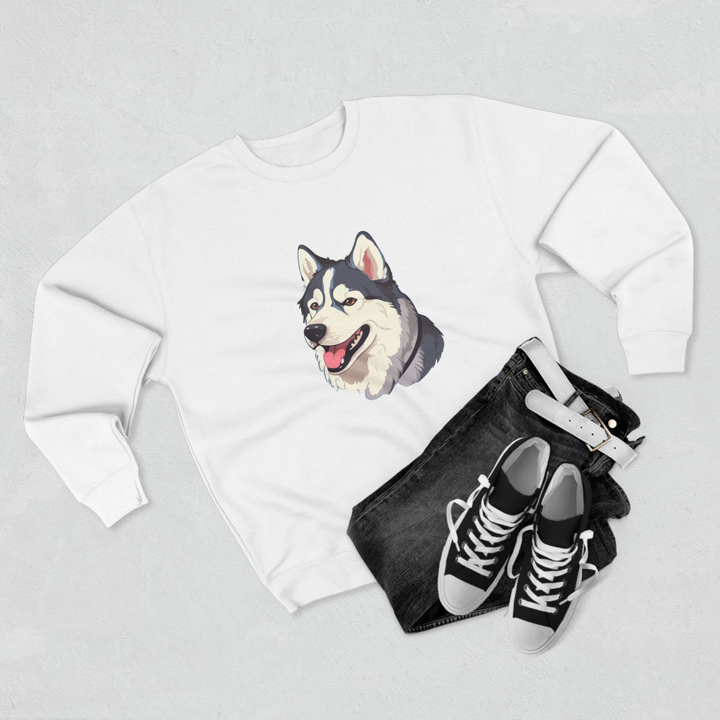 Malamute Head Unisex Crewneck Sweatshirt