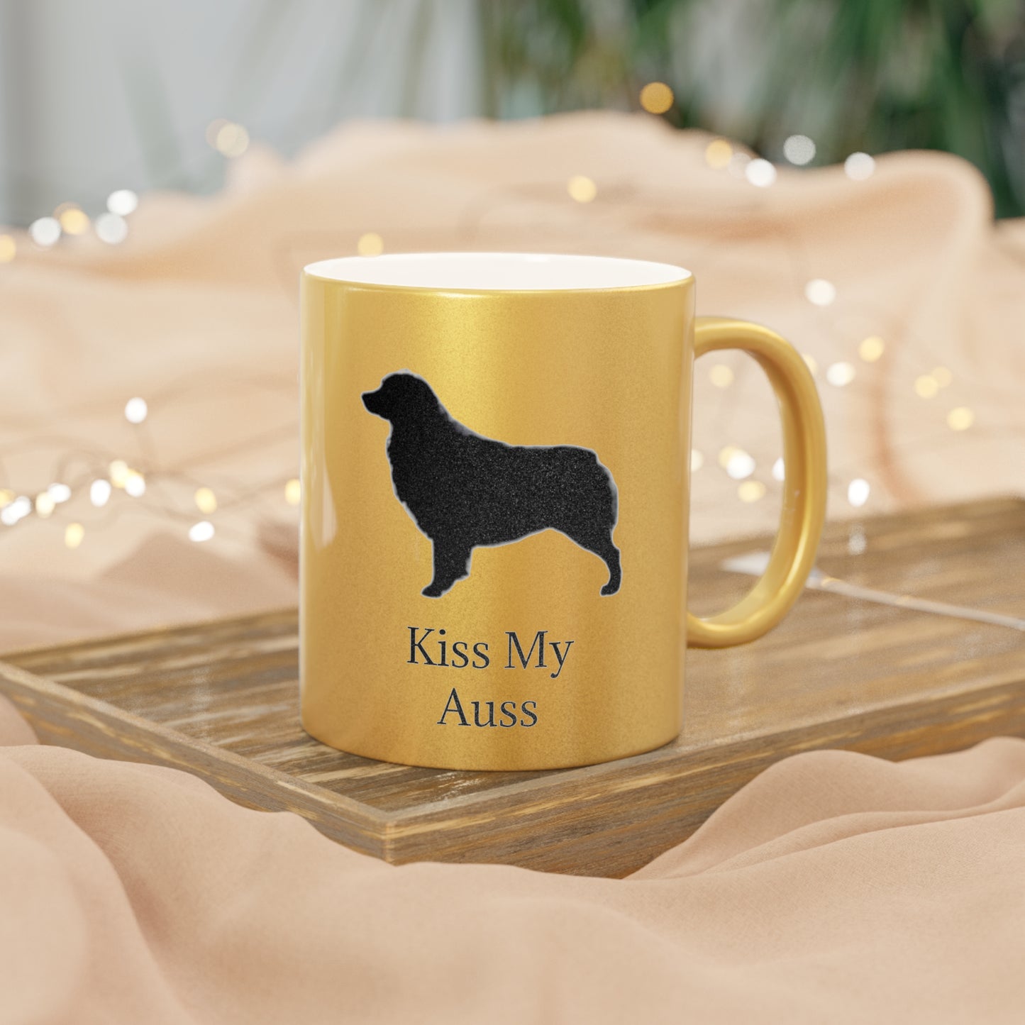 Kiss My Auss Metallic Coffee Mug