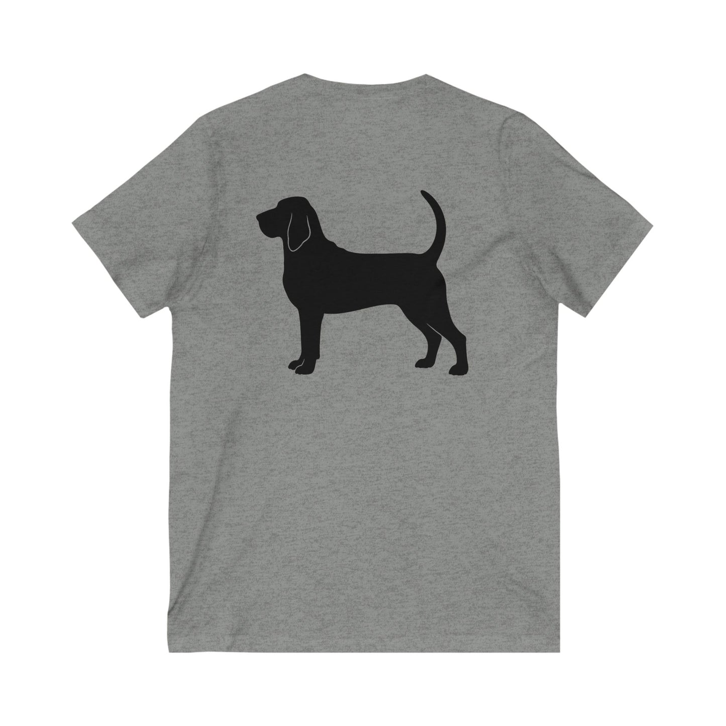 Bloodhound Silhouette Unisex Short Sleeve V-Neck Tee