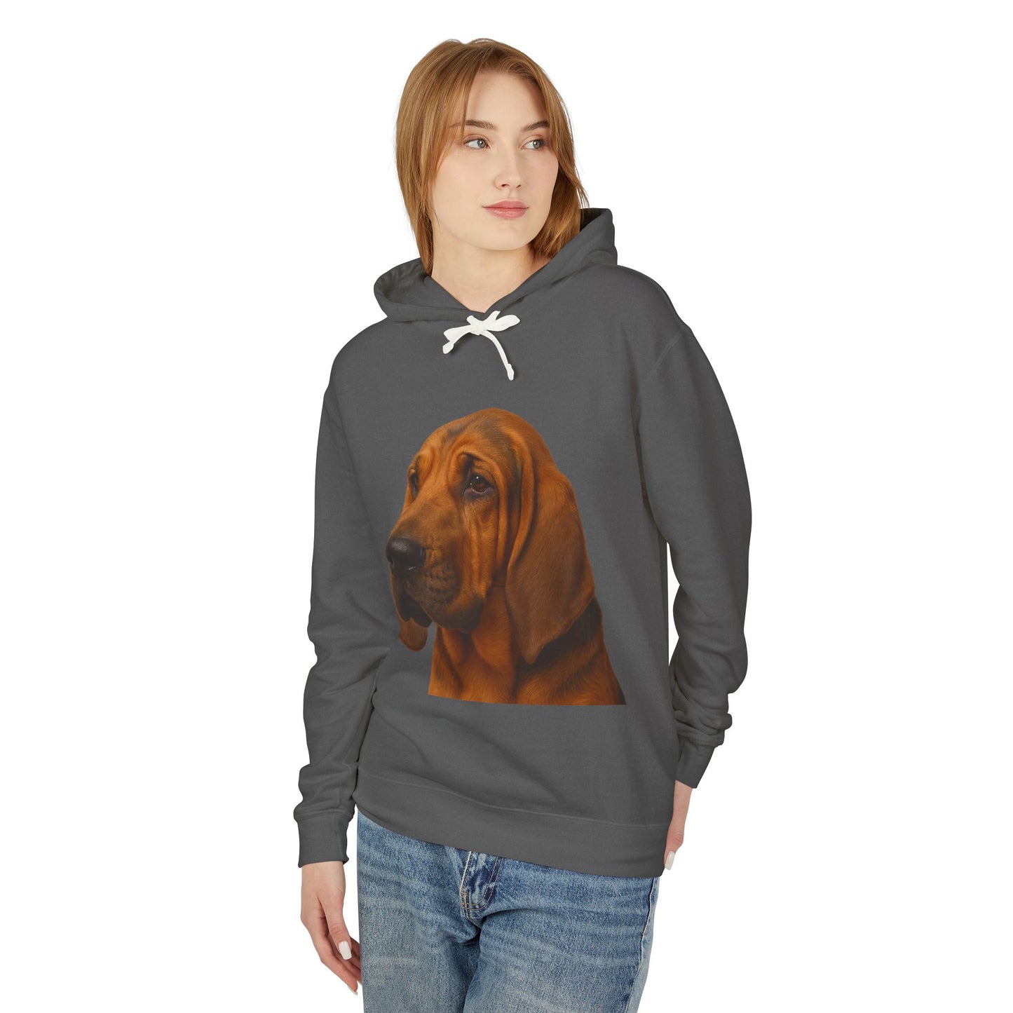 Bloodhound Head Unisex Lightweight Hoodie