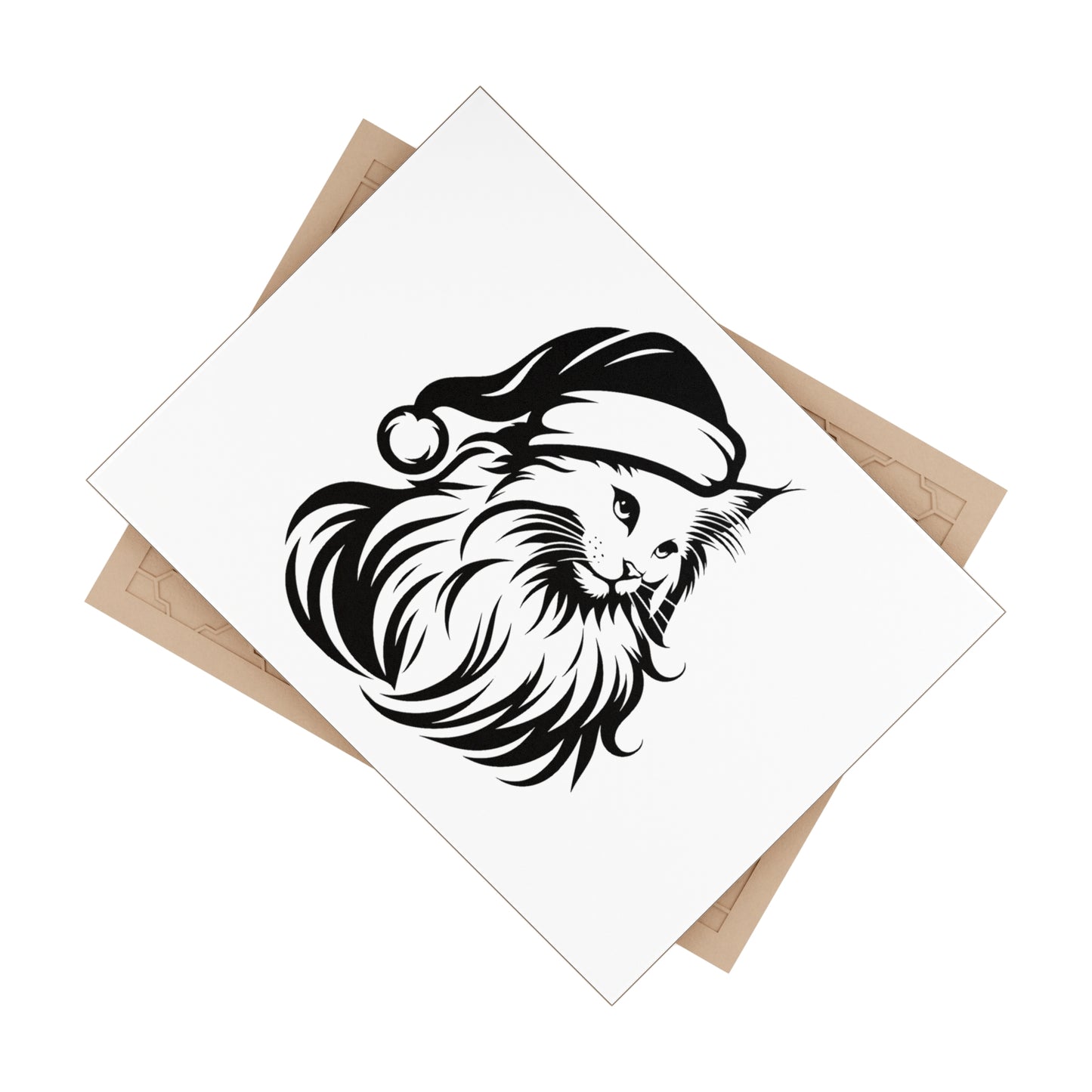 Santa Paws Cat Ceramic Photo Tile