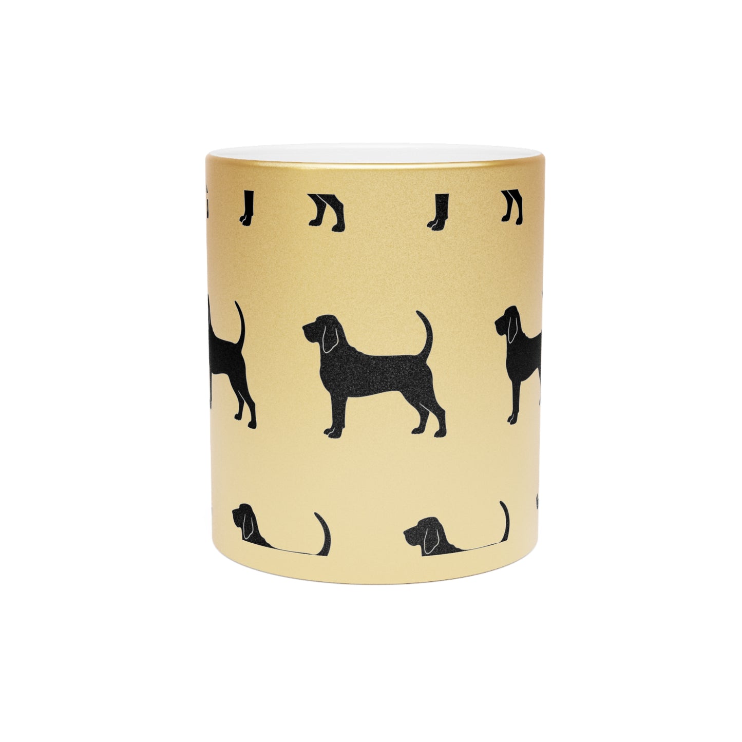 Bloodhound Silhouette Metallic Coffee Mug