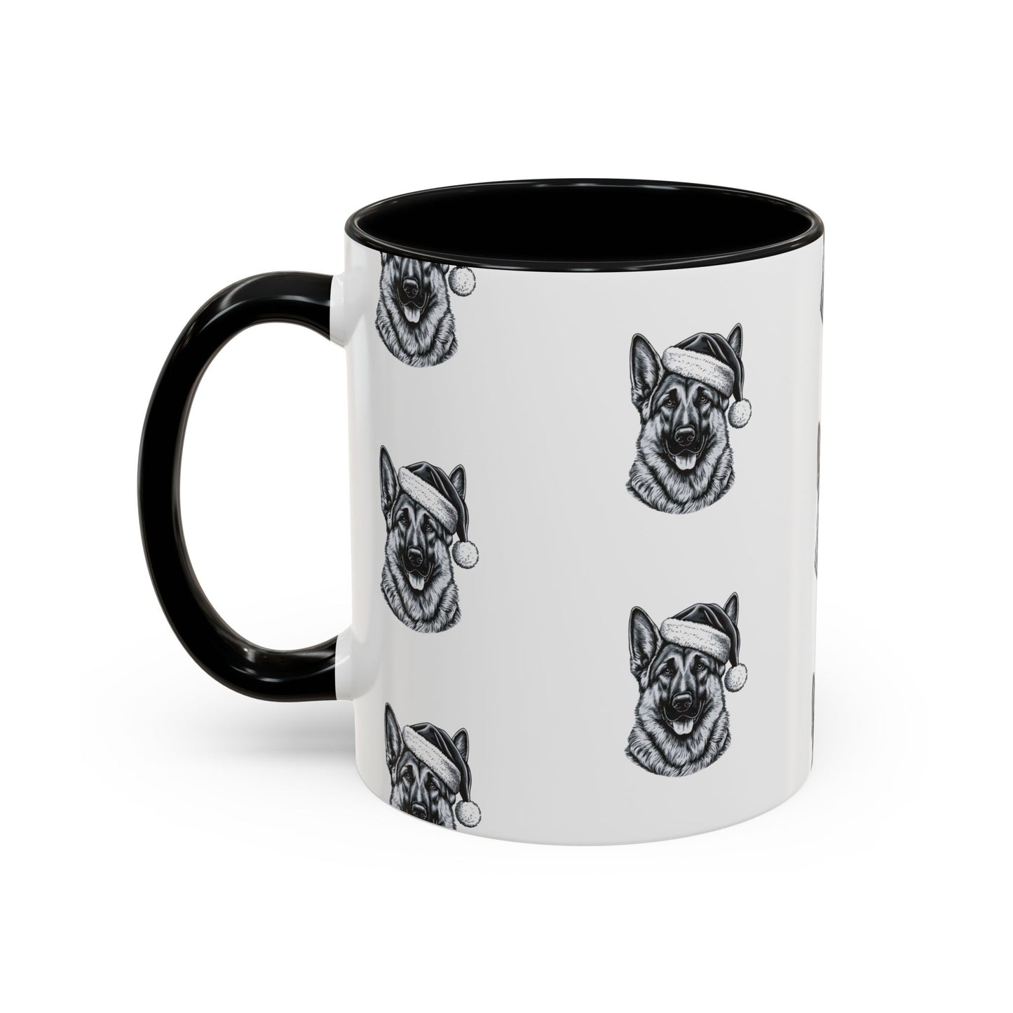 Santa Paws German Shepherd 2-Tone Coffee Mug