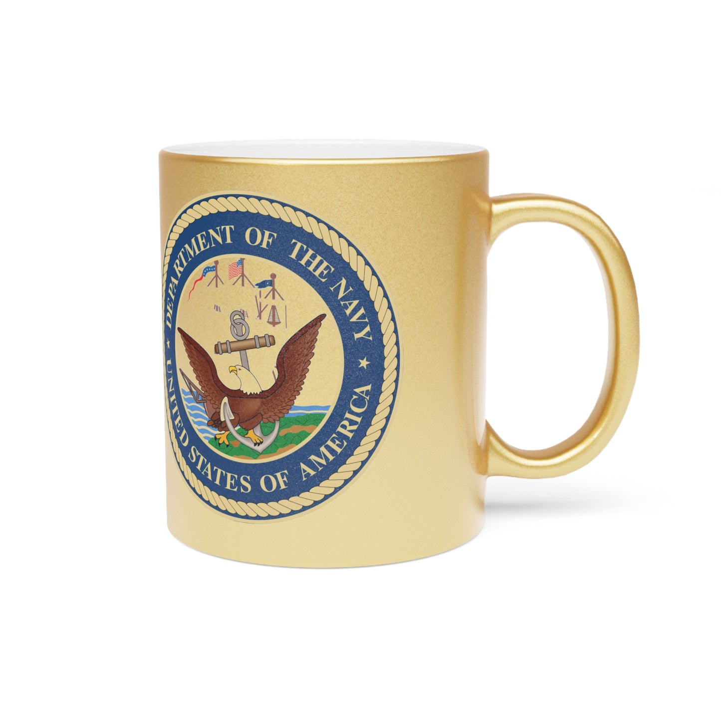 US Navy Metallic Coffee Mug