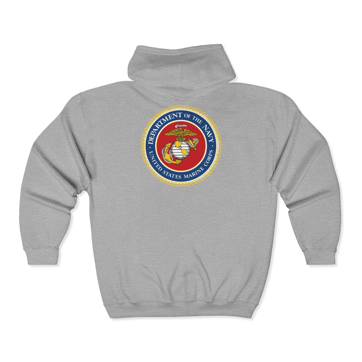 US Marine Corps Unisex Full Zip Hoodie