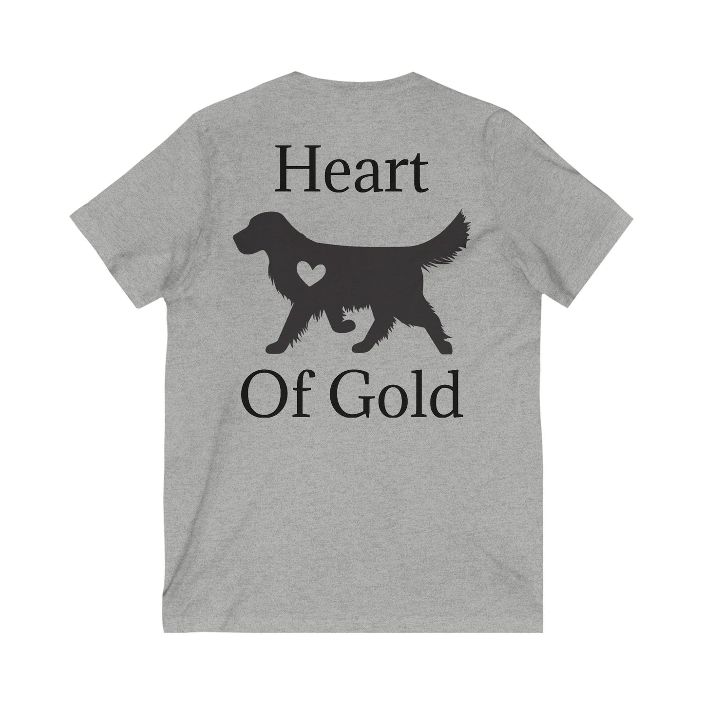 Heart Of Gold Unisex Short Sleeve V-Neck Tee