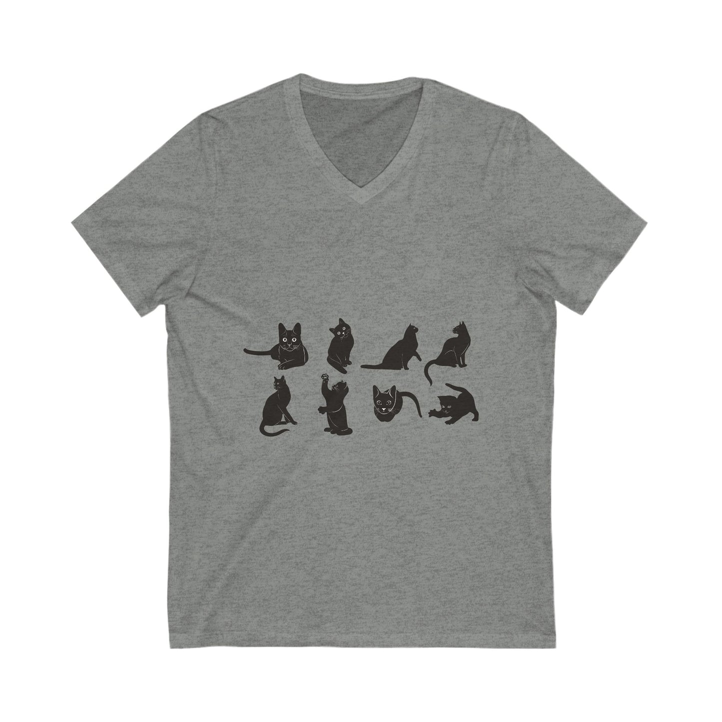 Cats Unisex Short Sleeve V-Neck Tee