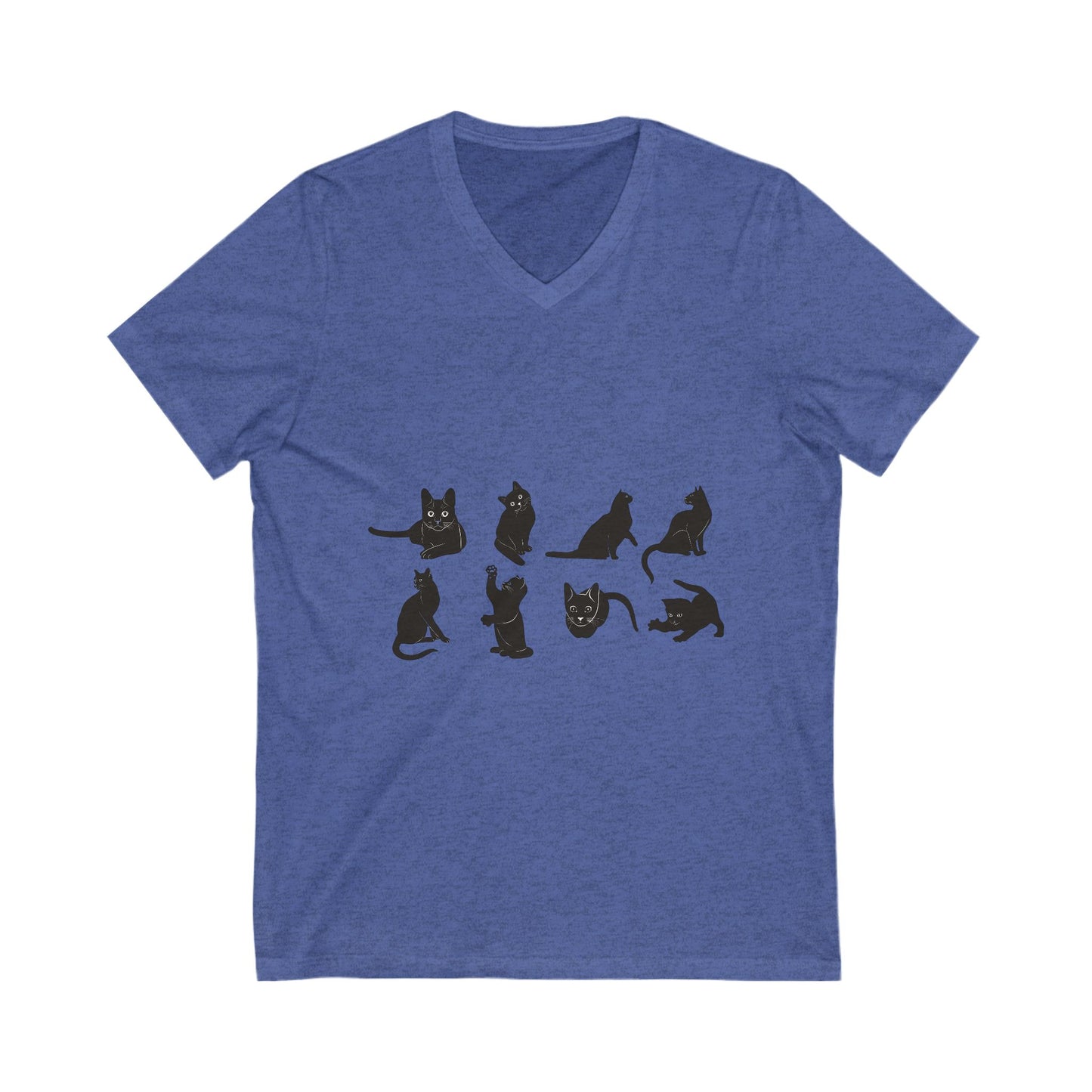 Cats Unisex Short Sleeve V-Neck Tee