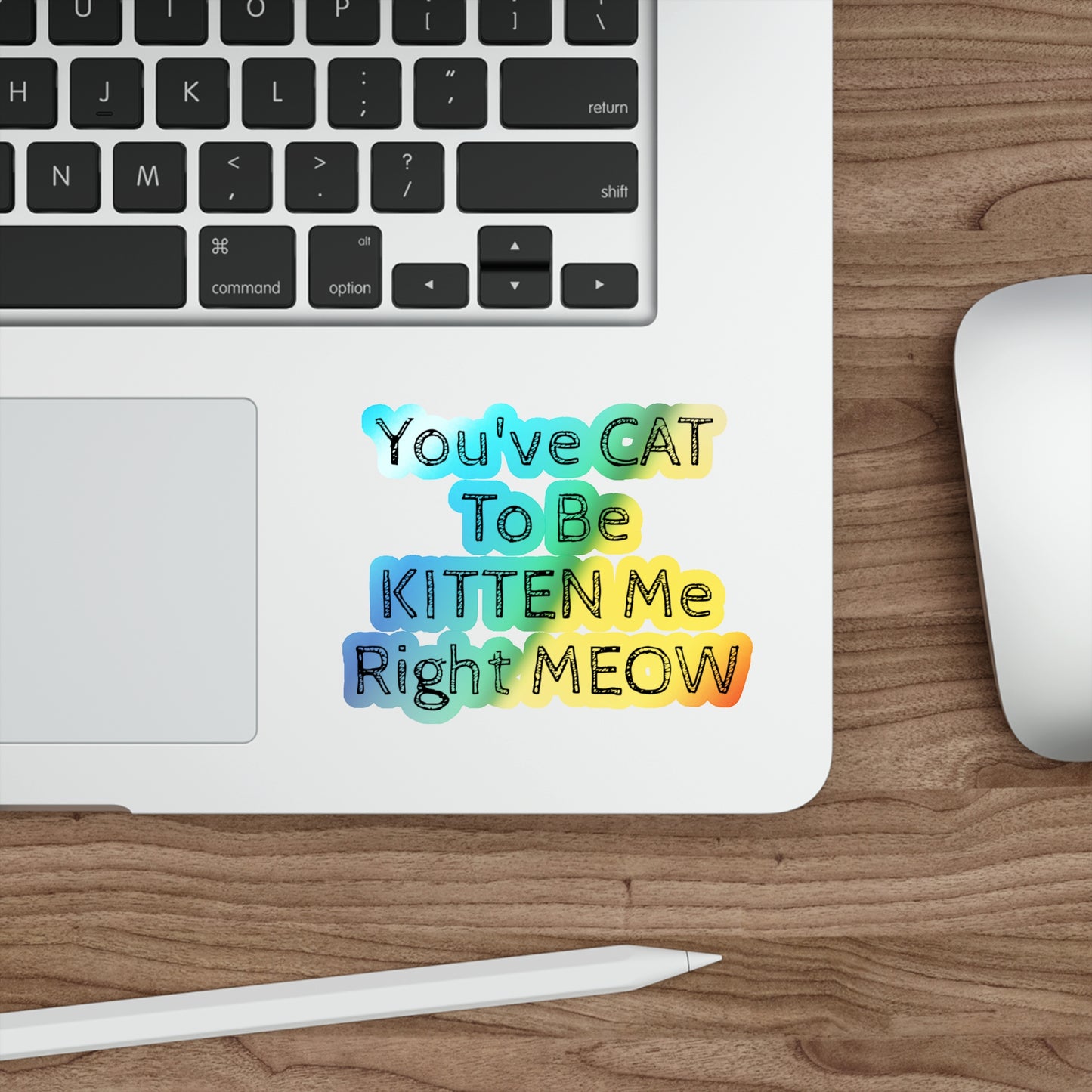 Kitten Me Holographic Sticker