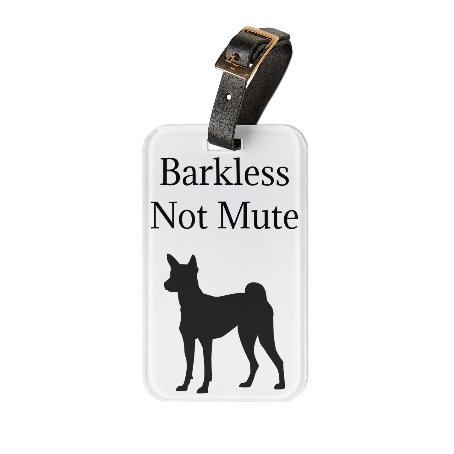 Barkless Not Mute Leather Strap Luggage Tag