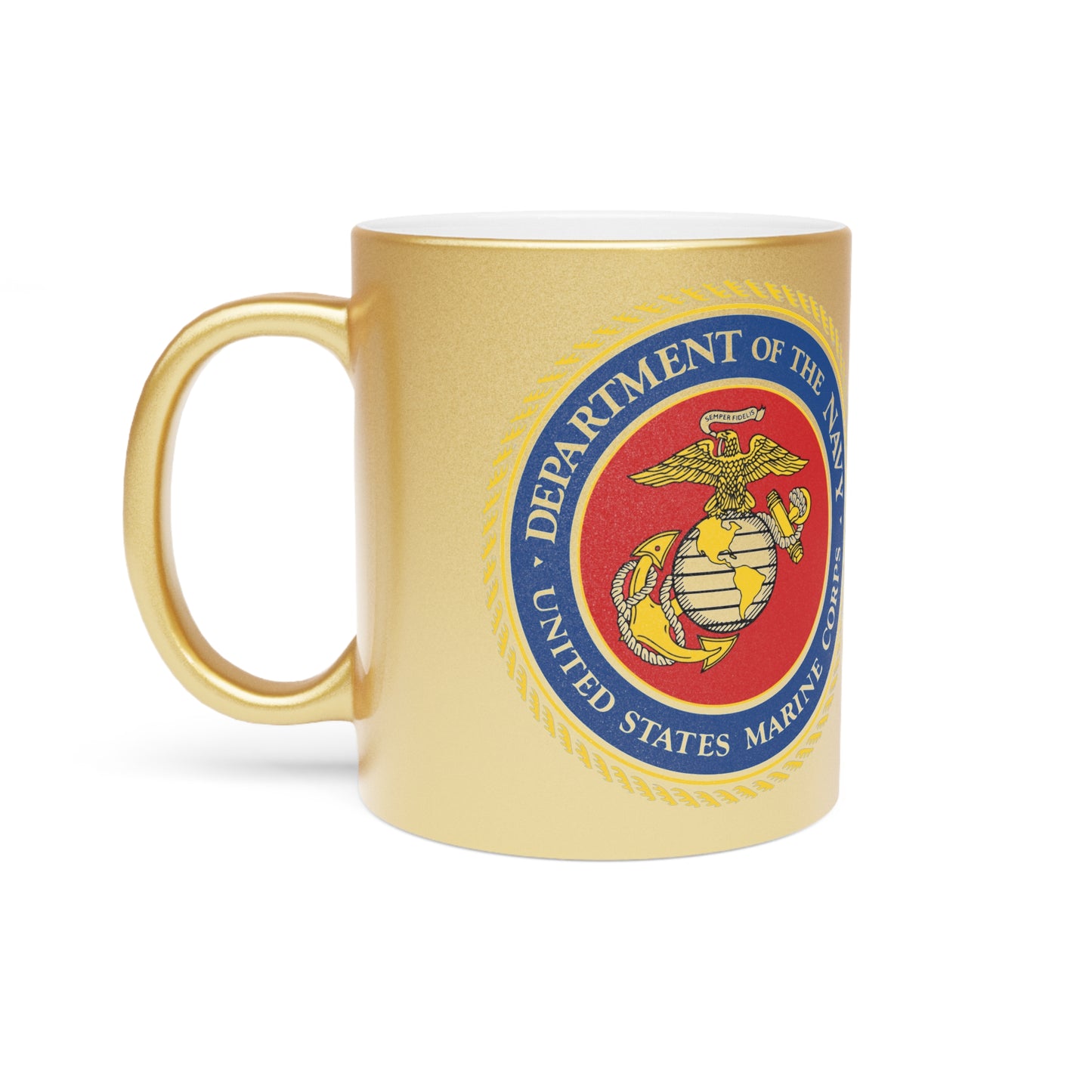 US Marine Corps Metallic Coffee Mug