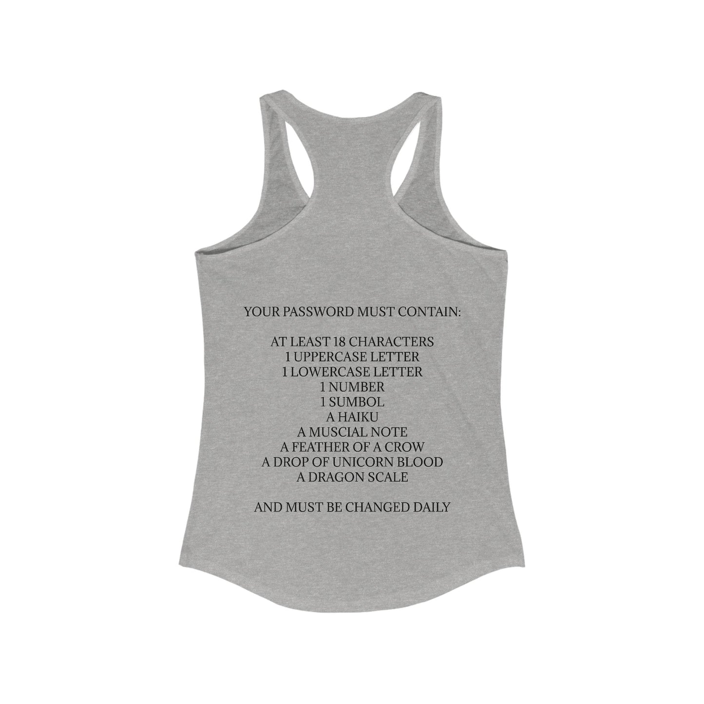 Password Women's Racerback Tank