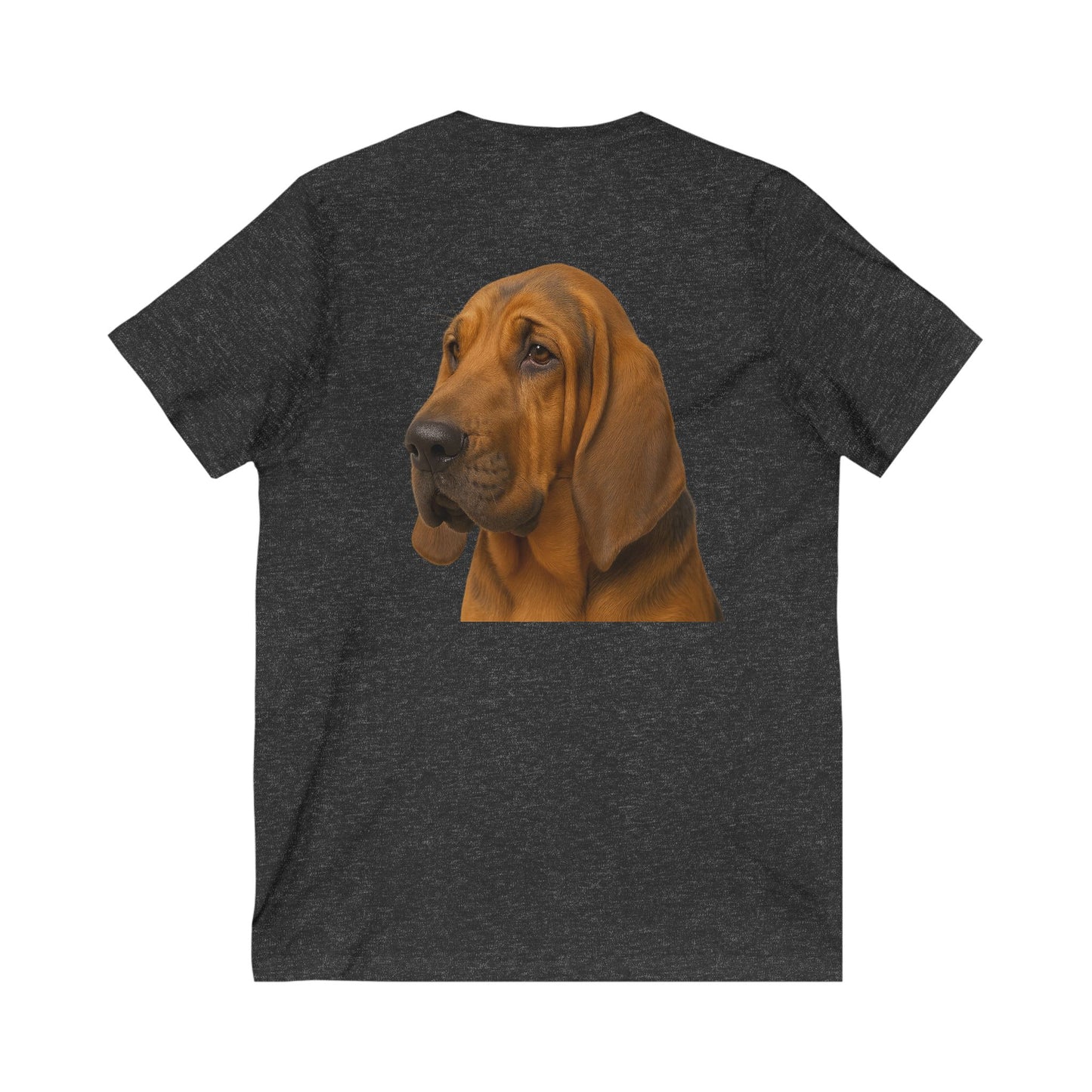 Bloodhound Head Unisex Short Sleeve V-Neck Tee
