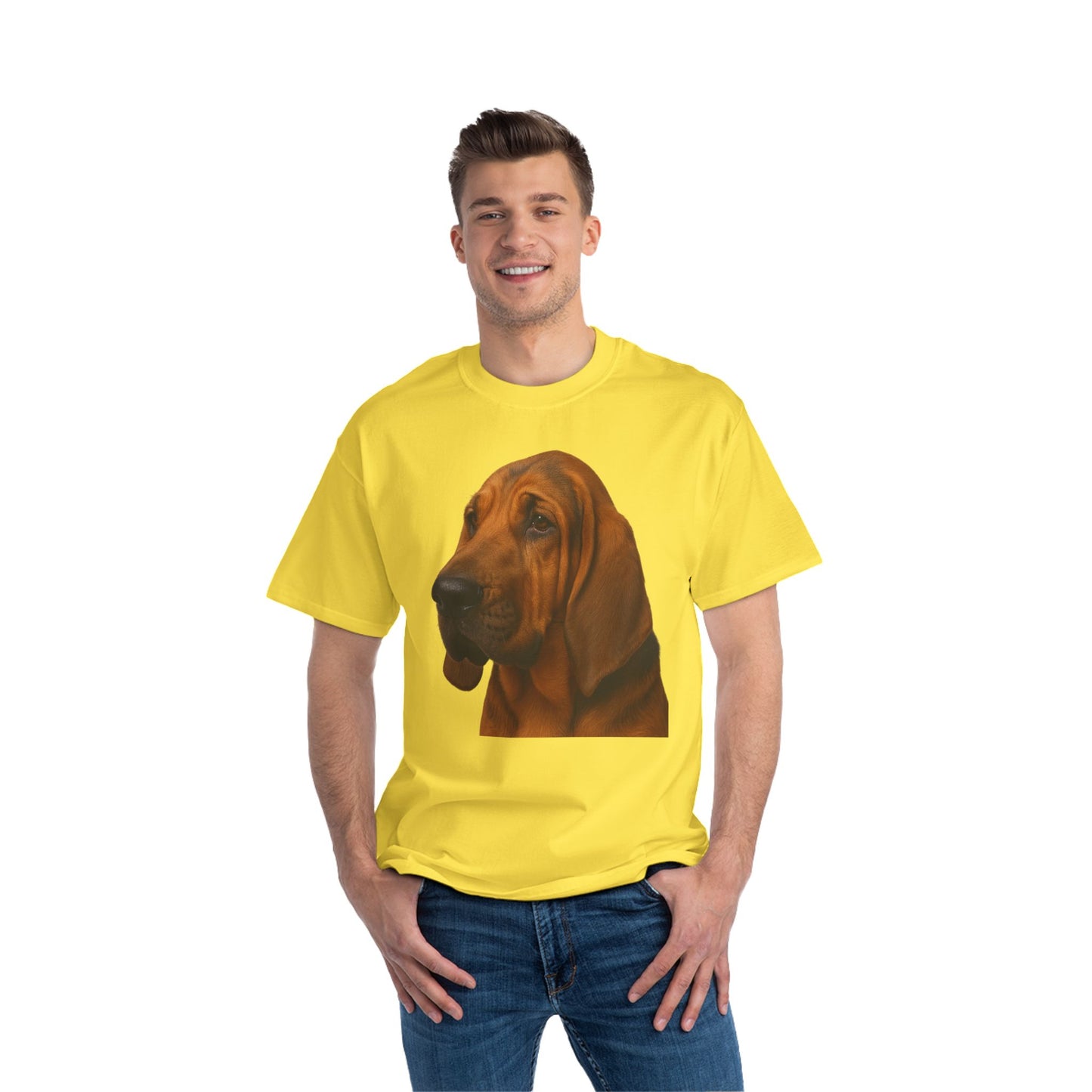 Bloodhound Head Men's Short-Sleeve Crewneck Tee