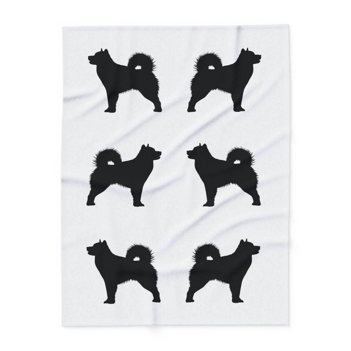 Malamute Silhouette Arctic Fleece Blanket